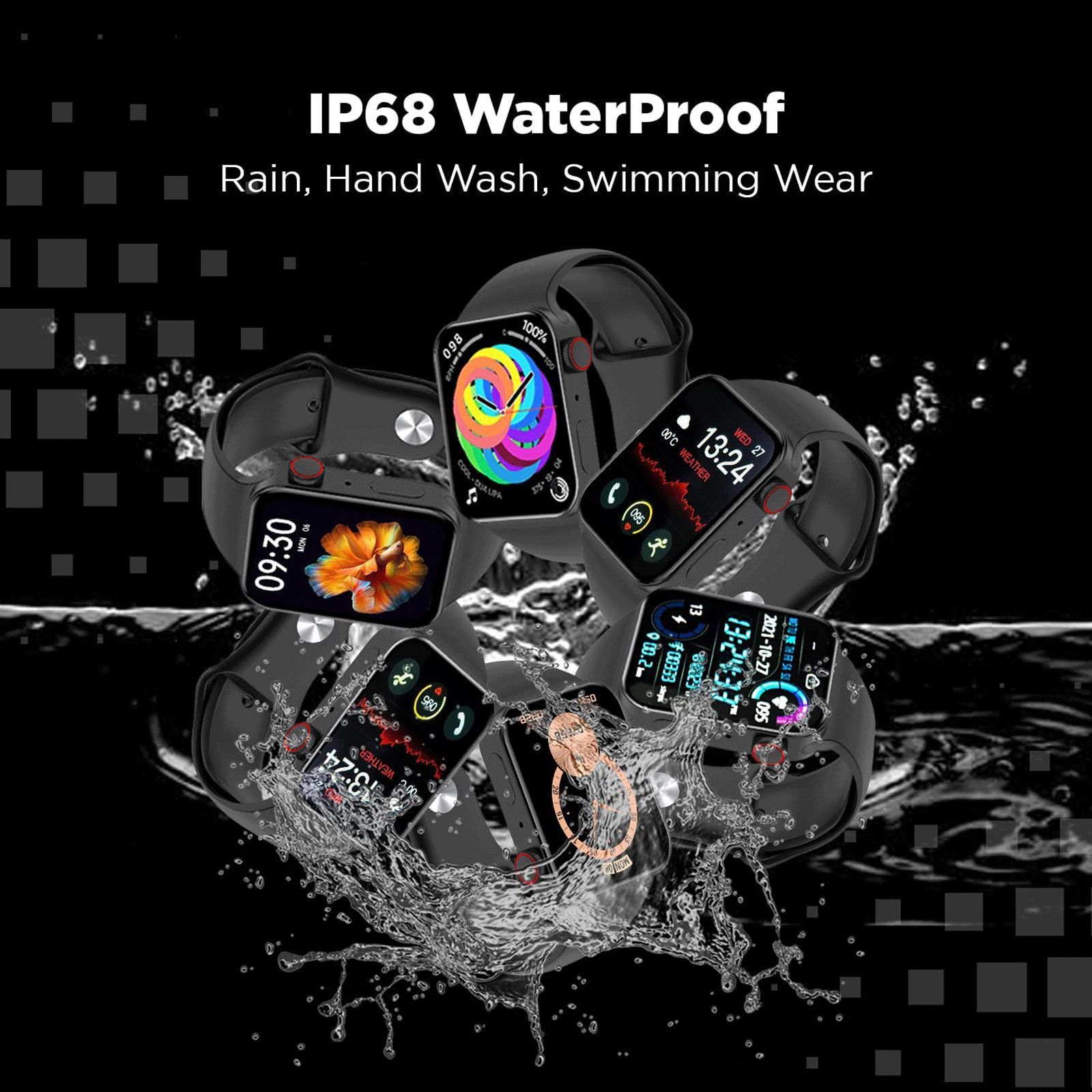 I KALL W1 Smartwatch with Bluetooth Calling (46mm IPS TFT Display, IP68 Water Resistant, Black Strap)_7