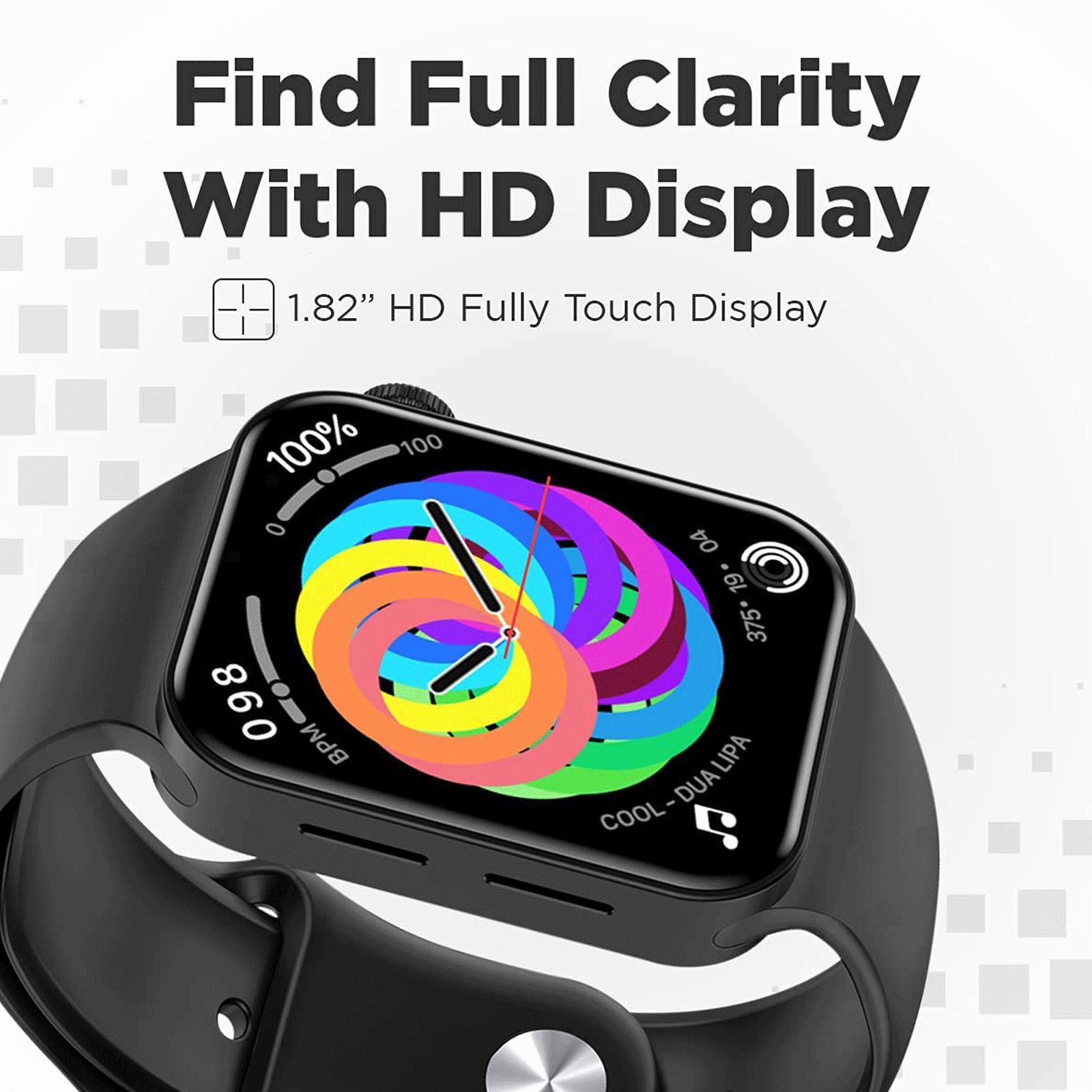 I KALL W1 Smartwatch with Bluetooth Calling (46mm IPS TFT Display, IP68 Water Resistant, Black Strap)_8