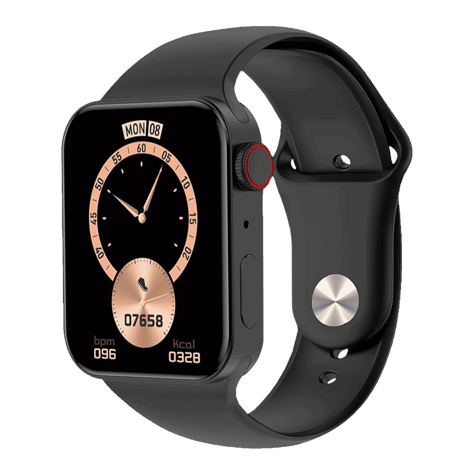 I KALL W1 Smartwatch with Bluetooth Calling (46mm IPS TFT Display, IP68 Water Resistant, Black Strap)_4