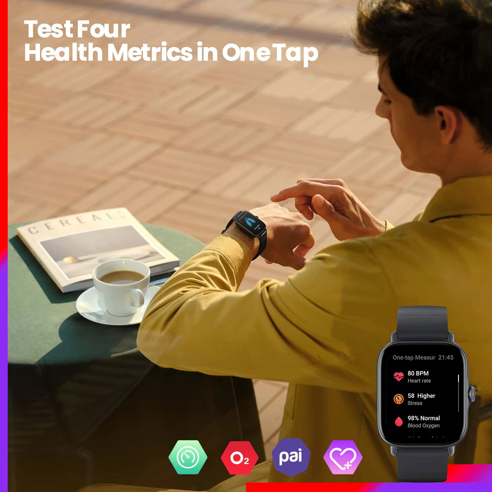 amazfit GTS 3 Smartwatch with Activity Tracker (44.45mm AMOLED Display, Water Resistant, White Strap)_7