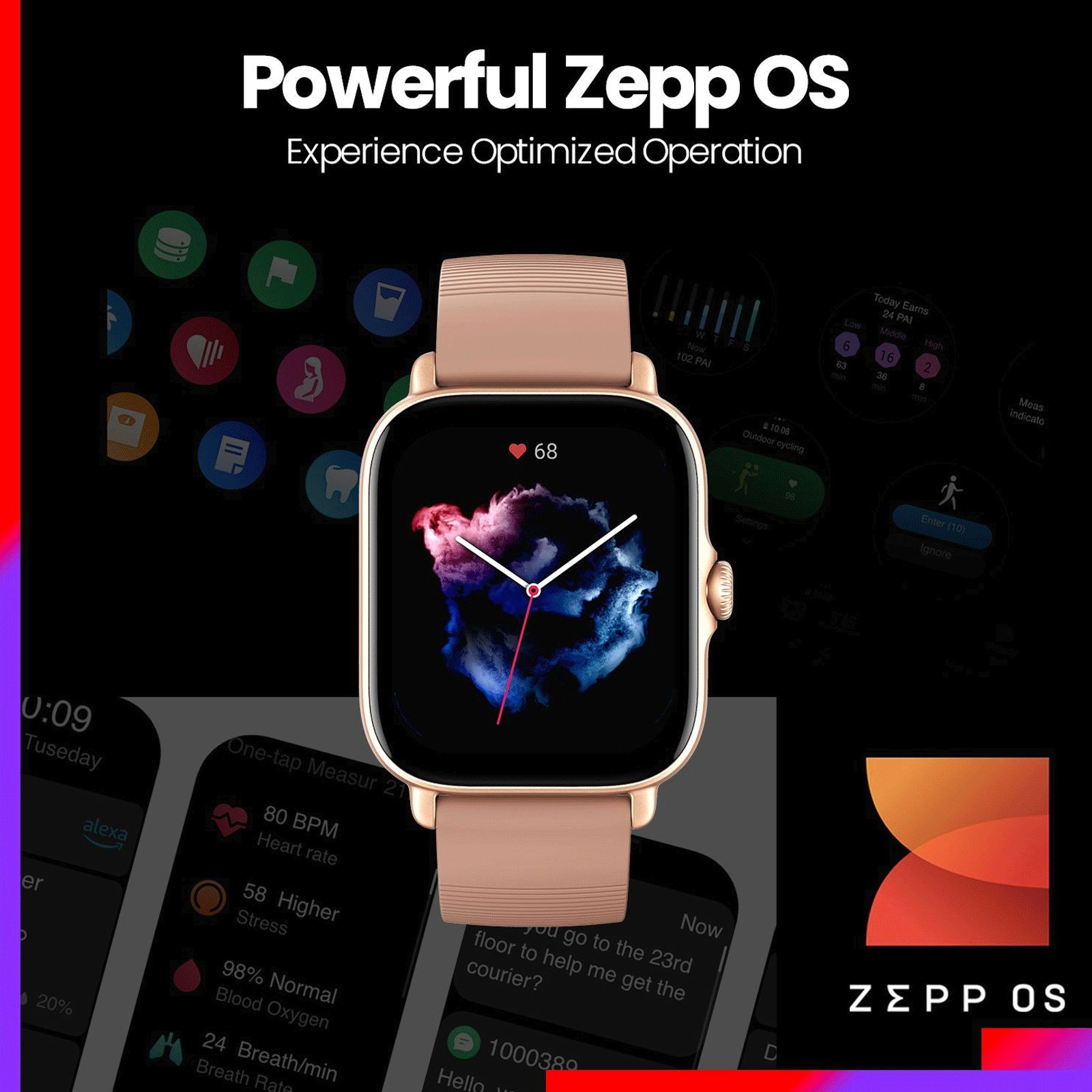 amazfit GTS 3 Smartwatch with Activity Tracker (44.45mm AMOLED Display, Water Resistant, White Strap)_8