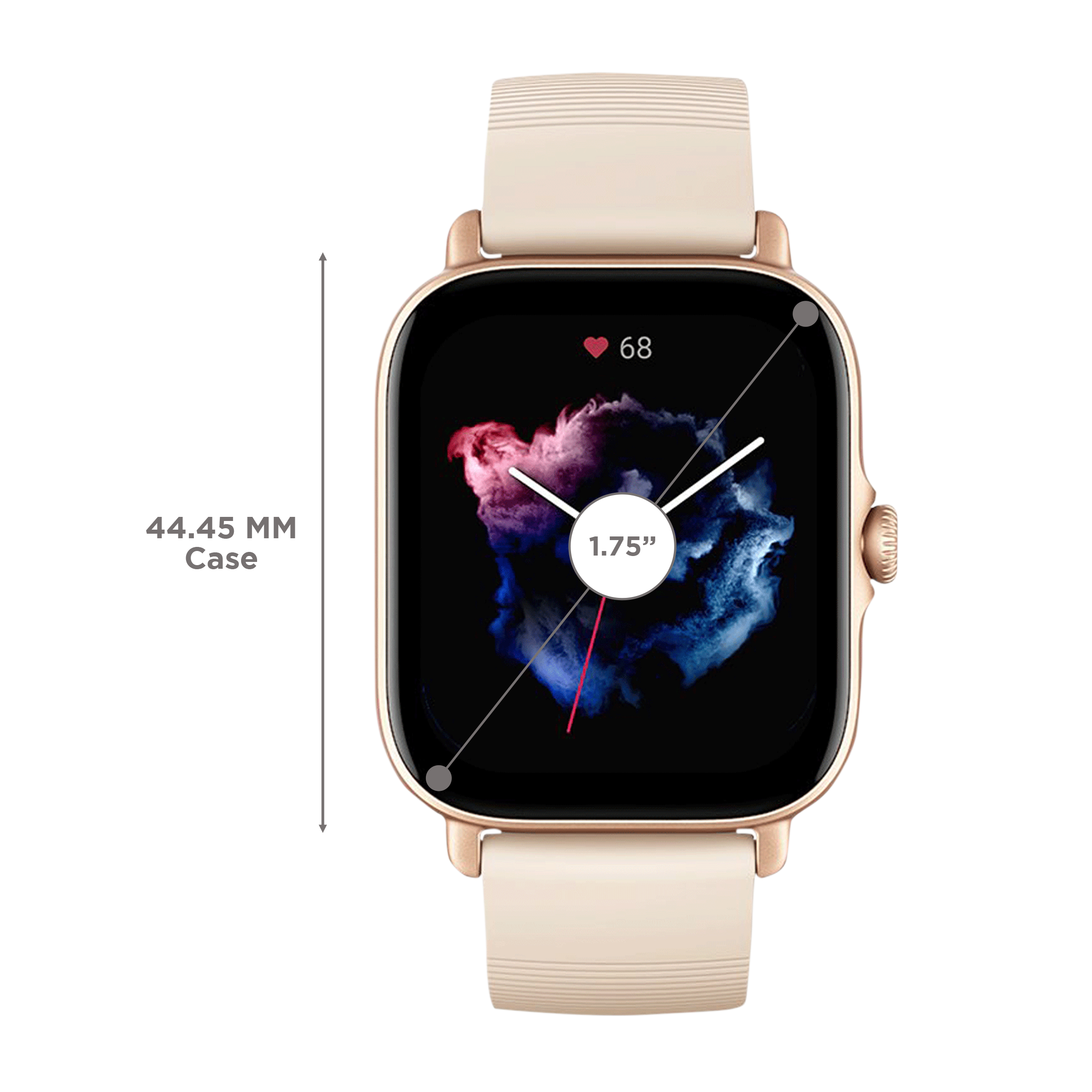 amazfit GTS 3 Smartwatch with Activity Tracker (44.45mm AMOLED Display, Water Resistant, White Strap)_3