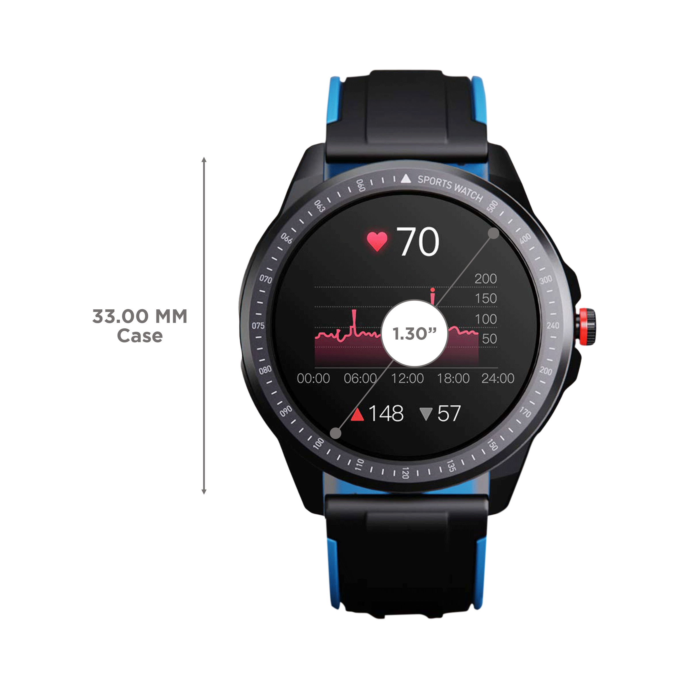 boAt Flash RTL Edition Smartwatch with Activity Tracker (33mm LCD Display, IP68 Water Resistant, Galaxy Blue Strap)_3