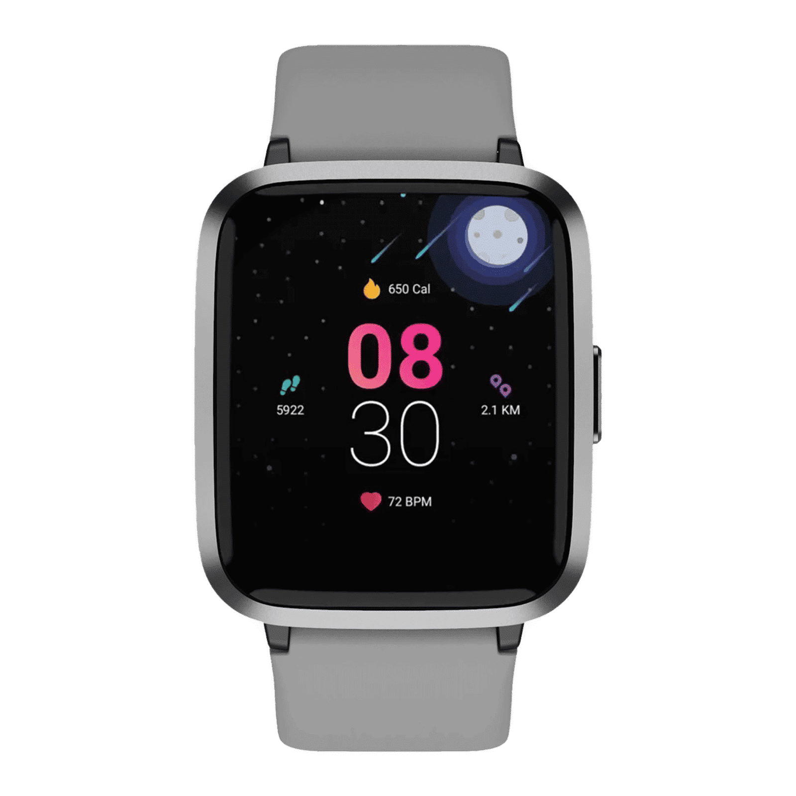 boAt Storm RTL Smartwatch with Activity Tracker (33mm 2.5D Curved Display, 5ATM Water Resistant, Cool Grey Strap)_1