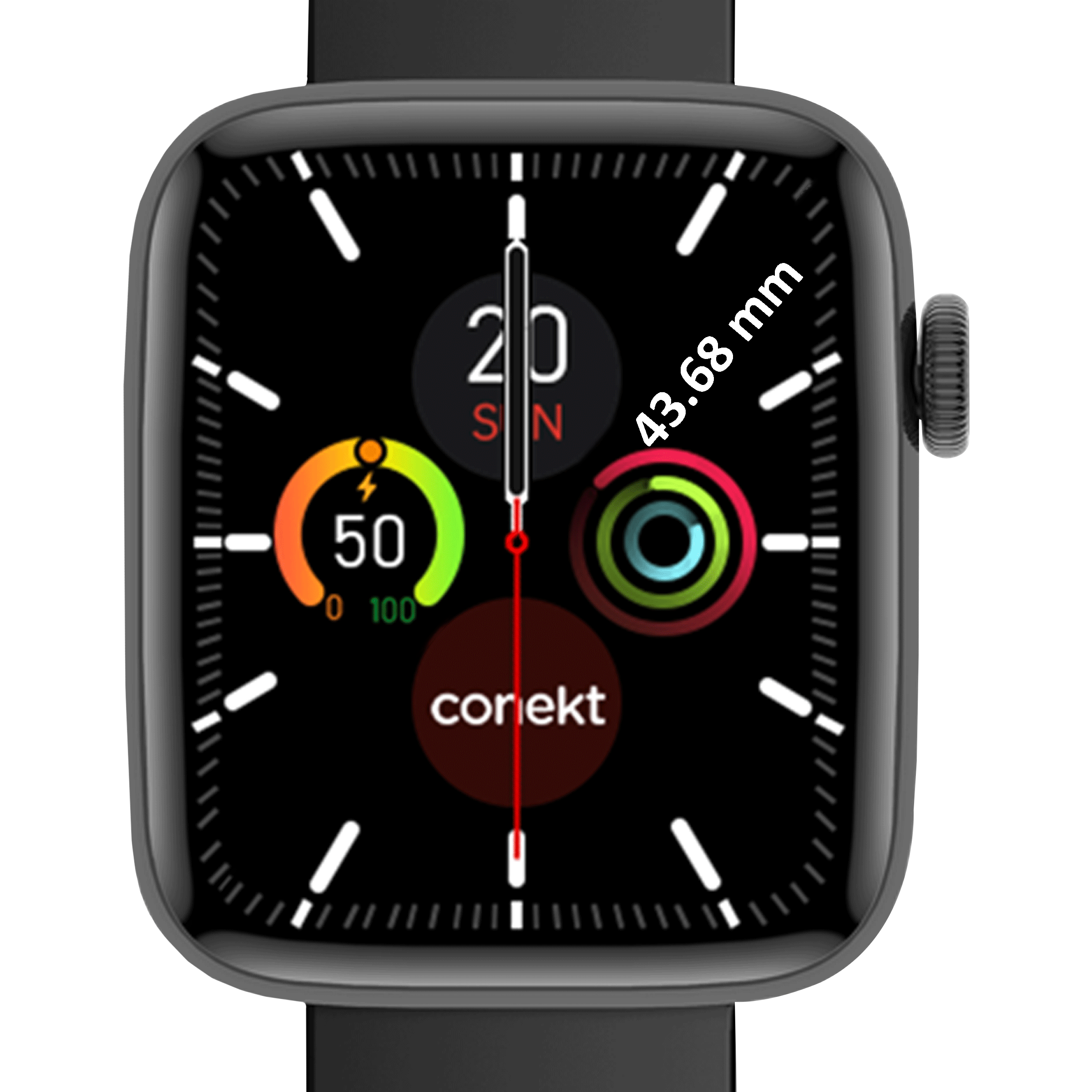 conekt SW1 Pro Smartwatch with Bluetooth Calling (43.68mm HD IPS Display, IP67 Waterproof, Black Strap)_1