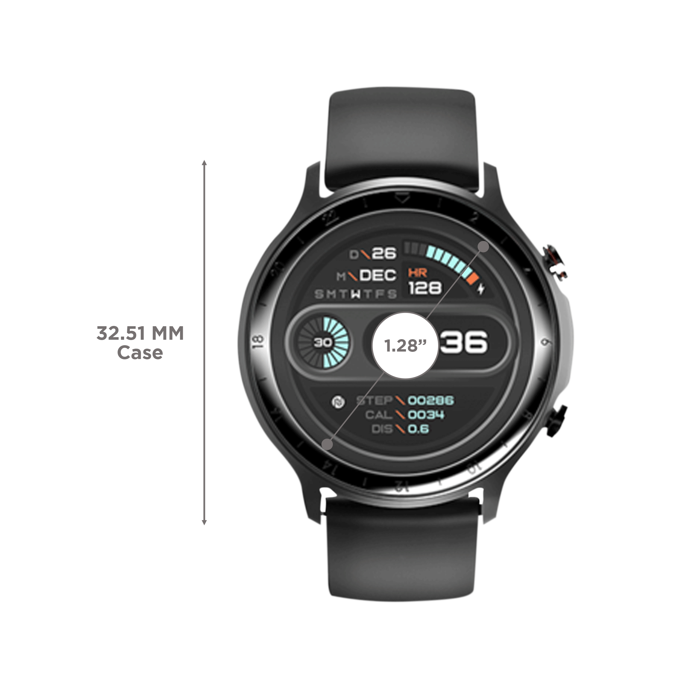 noise NoiseFit Active Smartwatch with Activity Tracker (32.51mm TFT LCD Display, 5ATM Water Resistant, Black Strap)_3