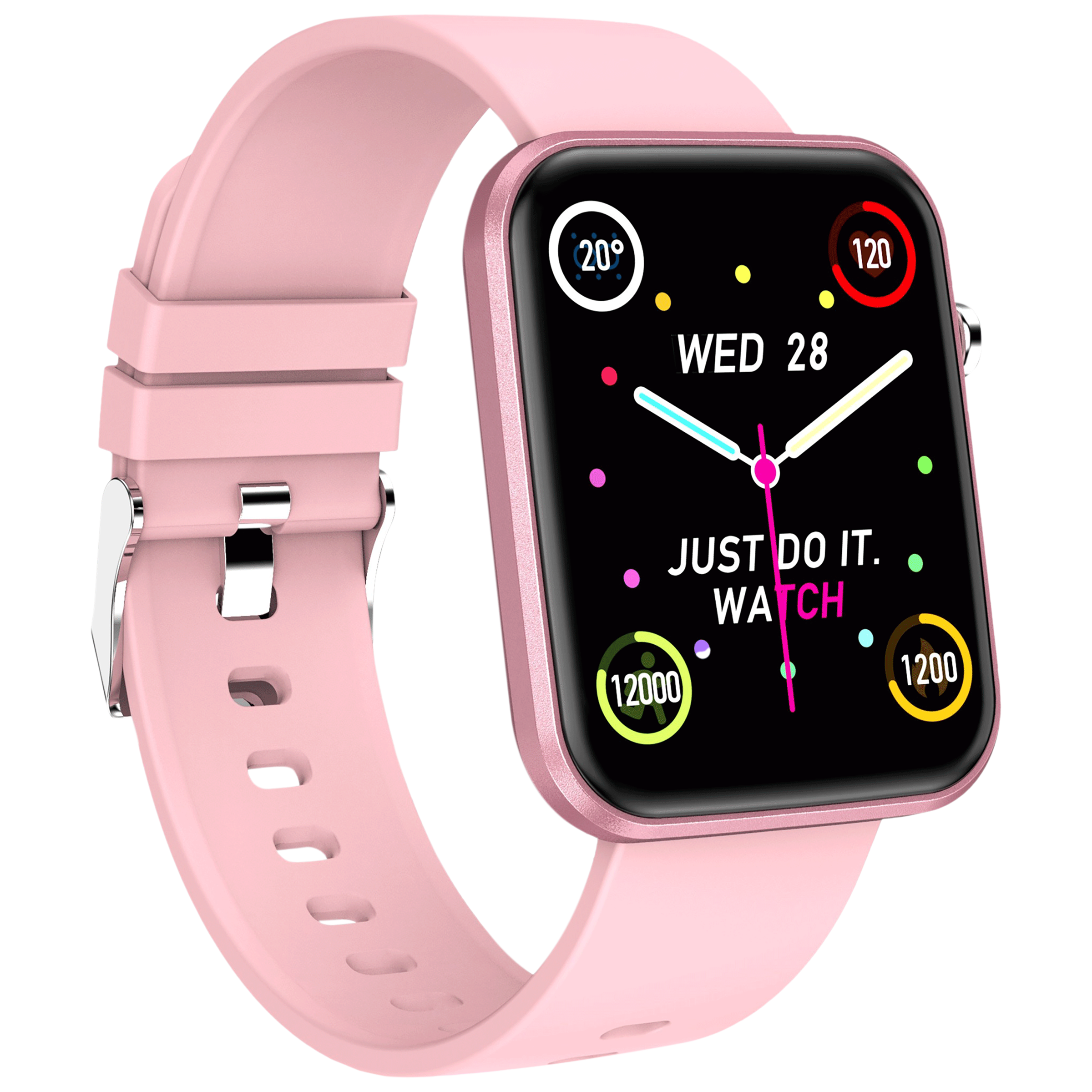 STYX NYX Smartwatch with Activity Tracker (43.1mm HD Display, IP67 Water Resistant, Blush Pink Strap)_6