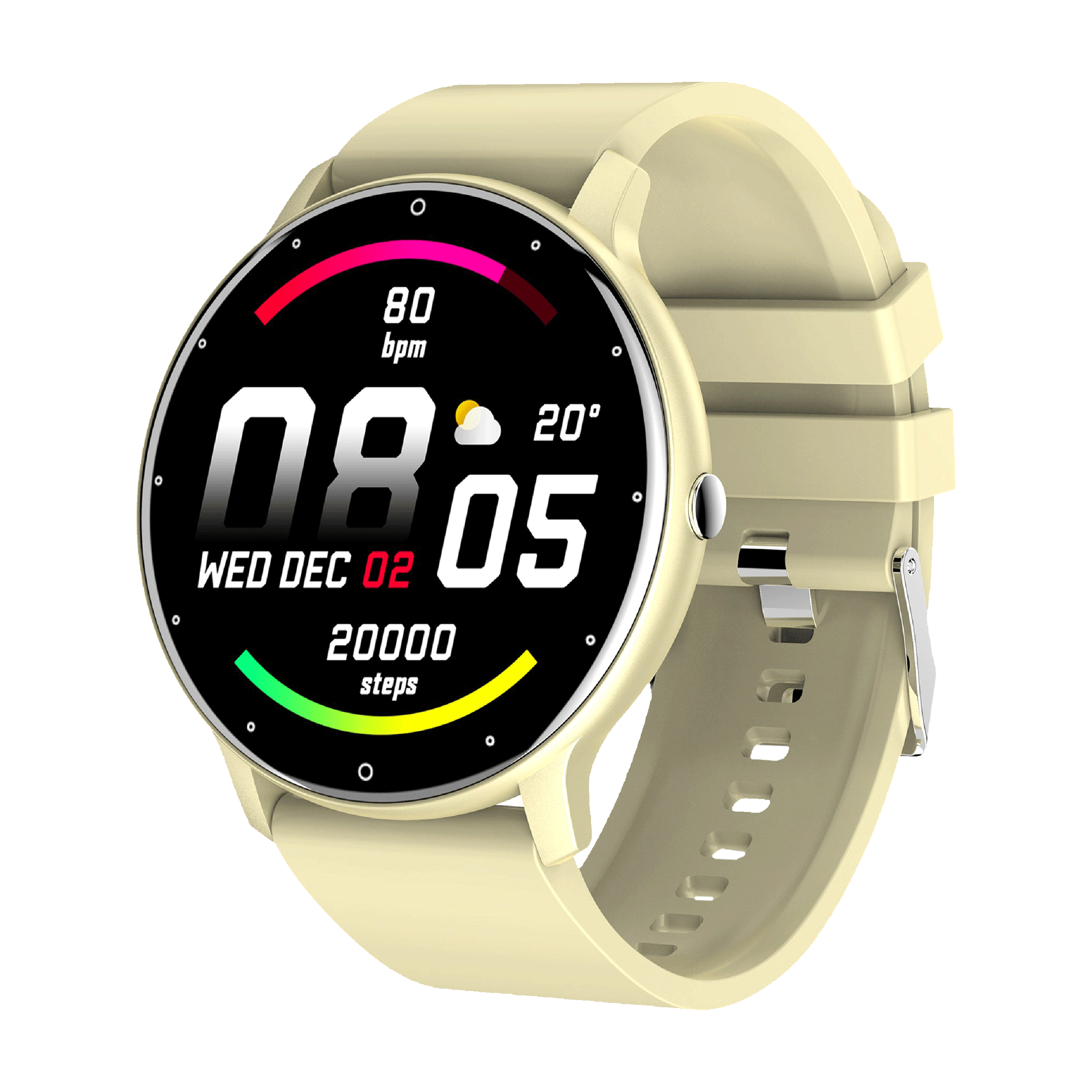 STYX KORE Smartwatch with Activity Tracker (32.51mm HD Display, IP67 Water Resistant, Yellow Strap)_4