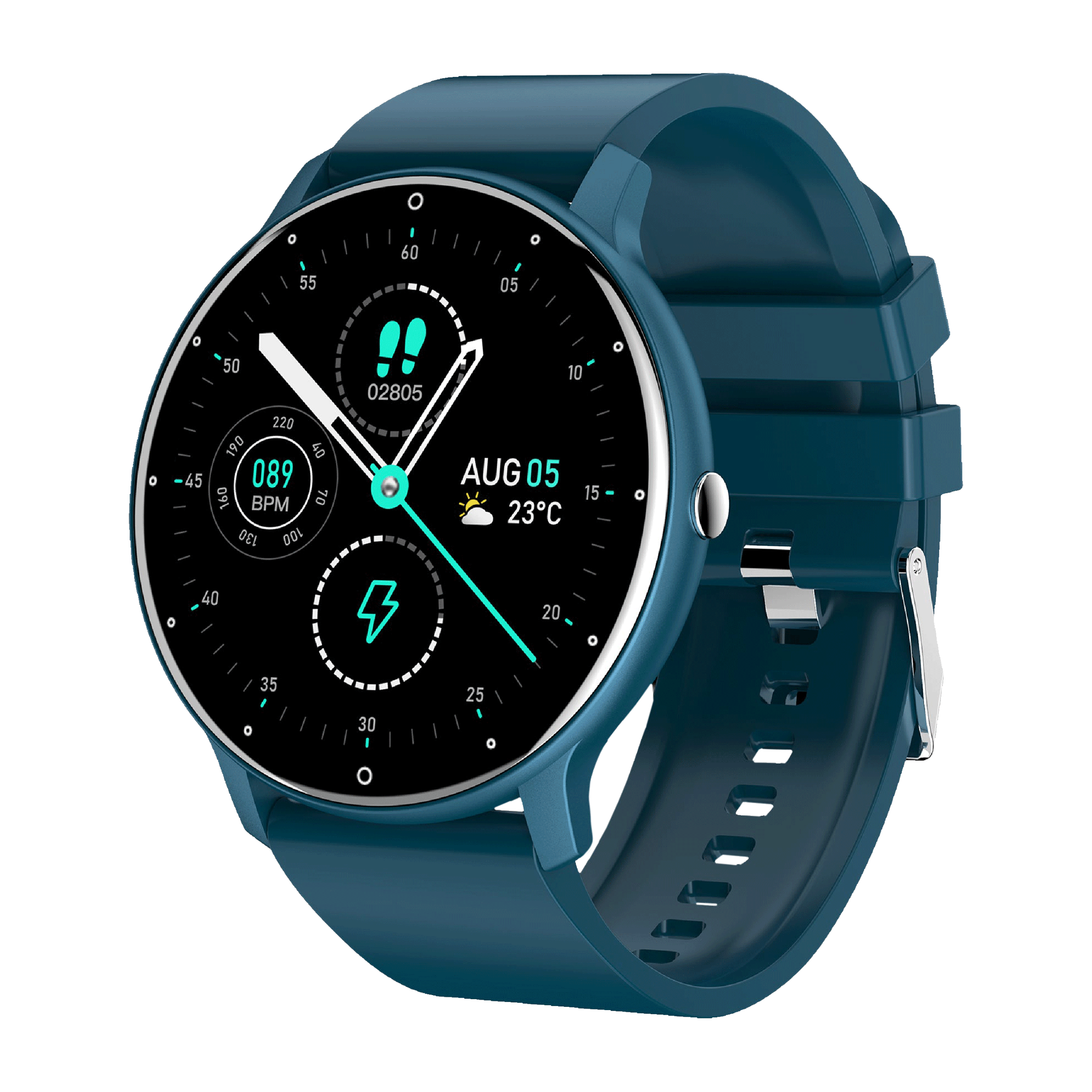 STYX KORE Smartwatch with Activity Tracker (32.51mm HD Display, IP67 Water Resistant, Blue Strap)_4
