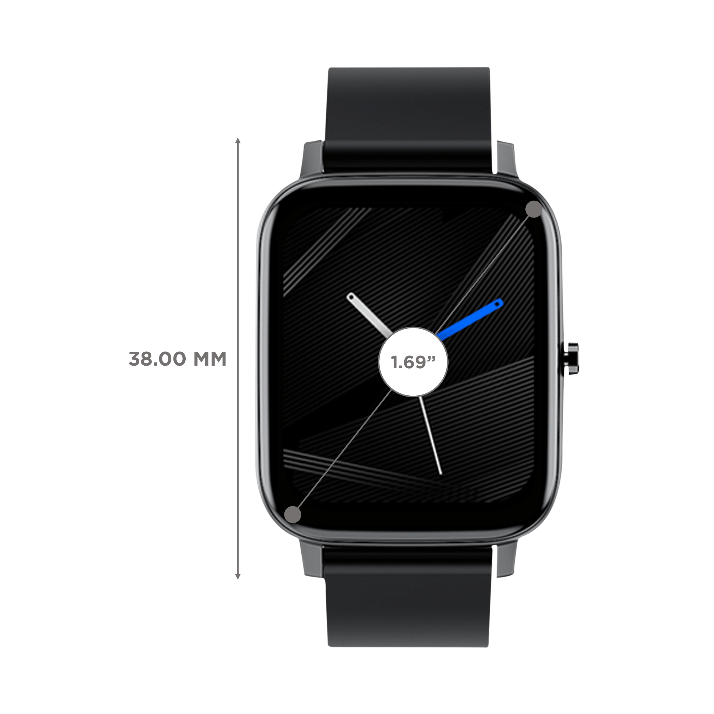 TAGG Verve Plus Smartwatch with Activity Tracker (42.9mm HD Display, IP68 Waterproof, Black)_3