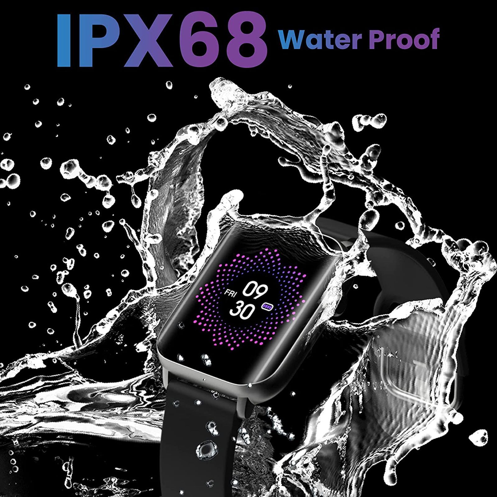 TAGG Verve Ultra Smartwatch with Bluetooth Calling (42.92mm 3D Curved Display, IP68 Waterproof, Black Strap)_8