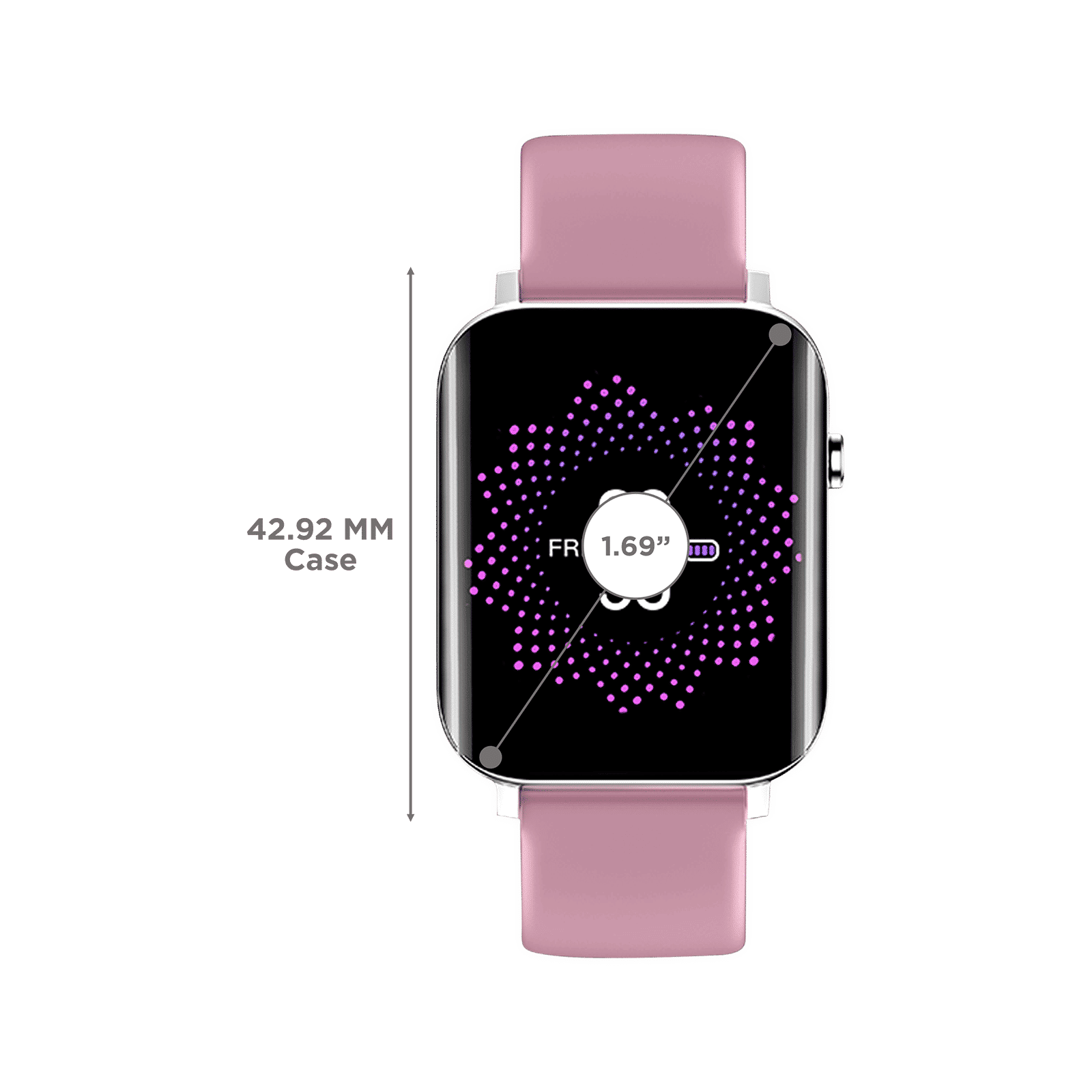 TAGG Verve Ultra Smartwatch with Activity Tracker (42.92mm 3D Curved Display, IP68 Waterproof, Pink Strap) TAGG Verve Ultra Smartwatch with Activity Tracker (42.92mm 3D Curved Display, IP68 Waterproof, Pink Strap)_3