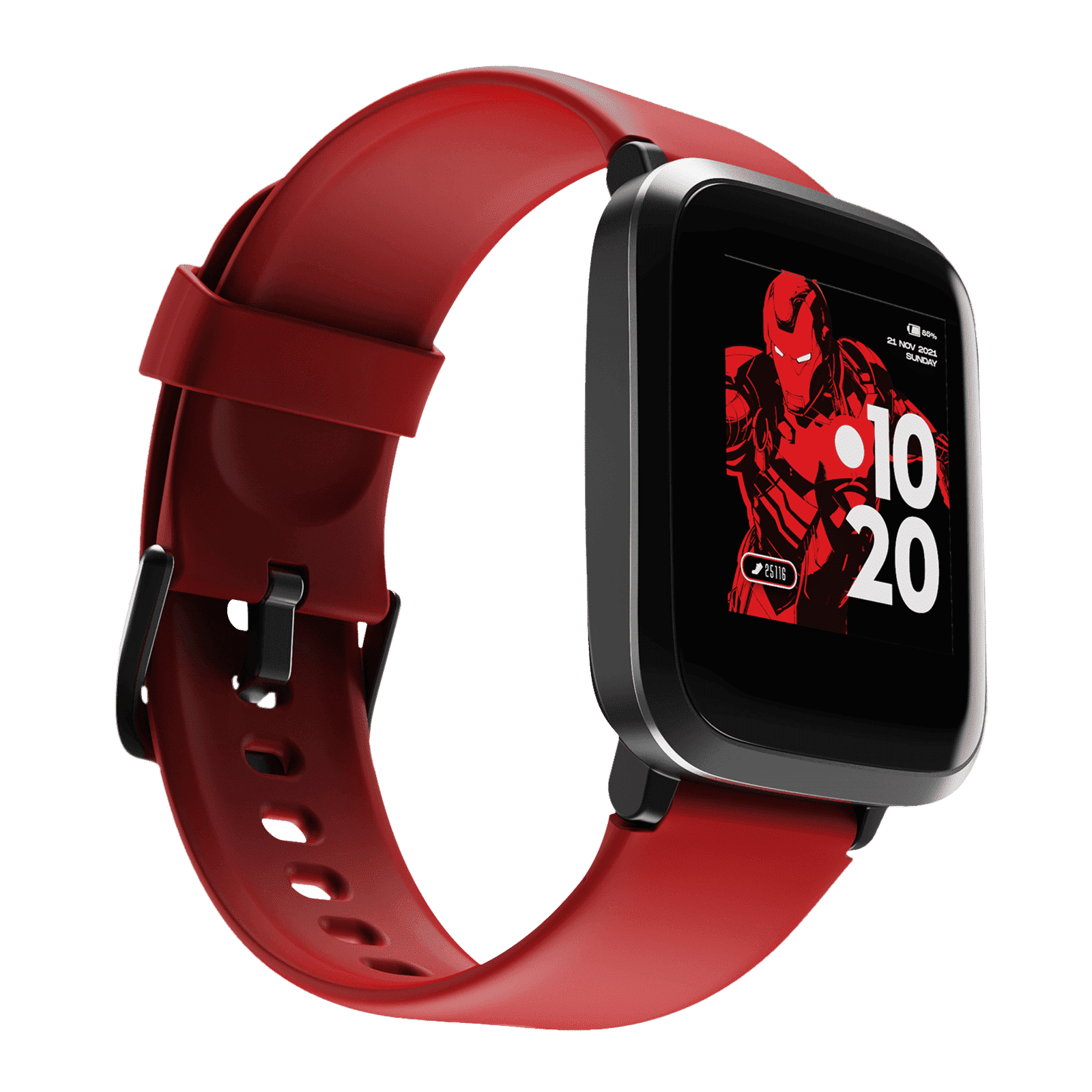 boAt Storm Iron Man Marvel Smartwatch with Health Monitoring (33mm 2.5D Curved Display, 5ATM Water Resistant, Stark Red Strap)_4