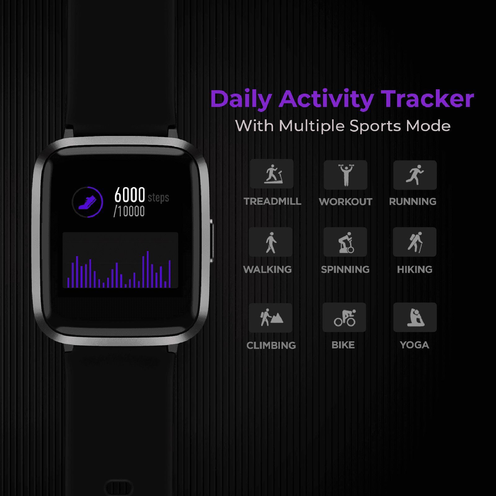 boAt Storm Black Panther Marvel Edition Smartwatch with Health Monitoring (33mm 2.5D Curved Display, 5ATM Water Resistant, Wakanda Black Strap)_7