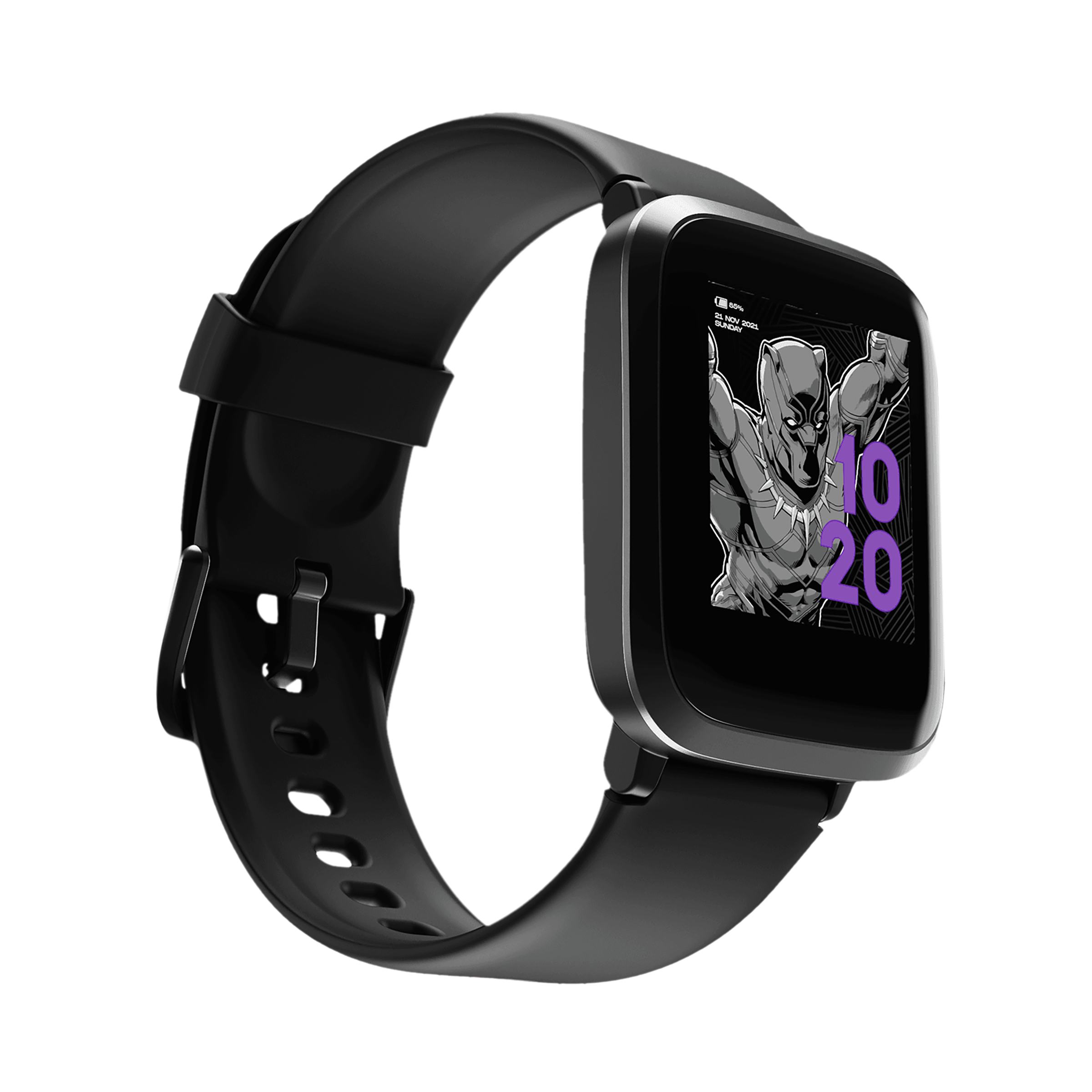 boAt Storm Black Panther Marvel Edition Smartwatch with Health Monitoring (33mm 2.5D Curved Display, 5ATM Water Resistant, Wakanda Black Strap)_4