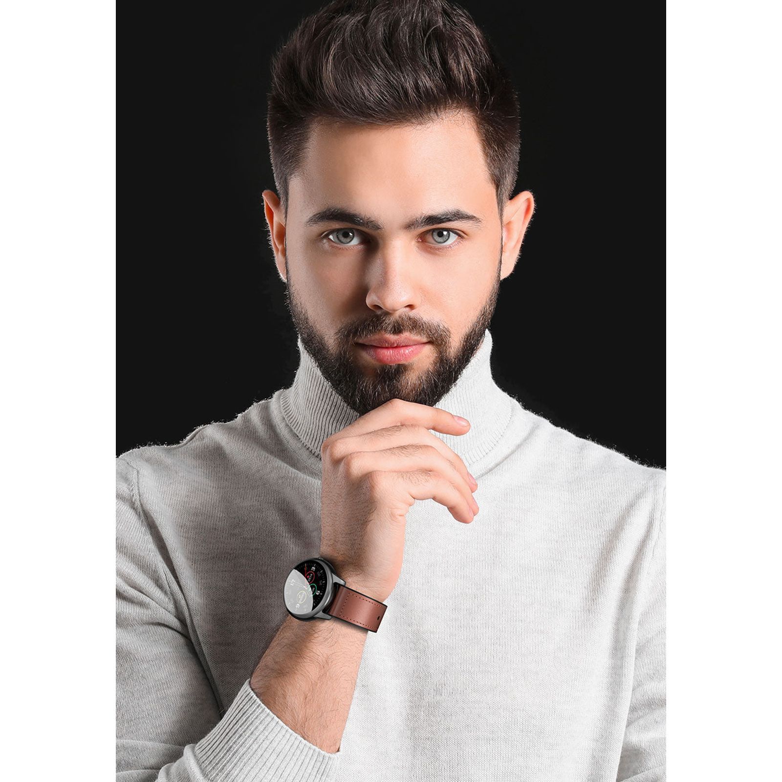 CROSSBEATS Orbit Smartwatch with Bluetooth Calling (33.02mm with IPS Display, IP68 Waterproof, Graphite Black Strap)_5