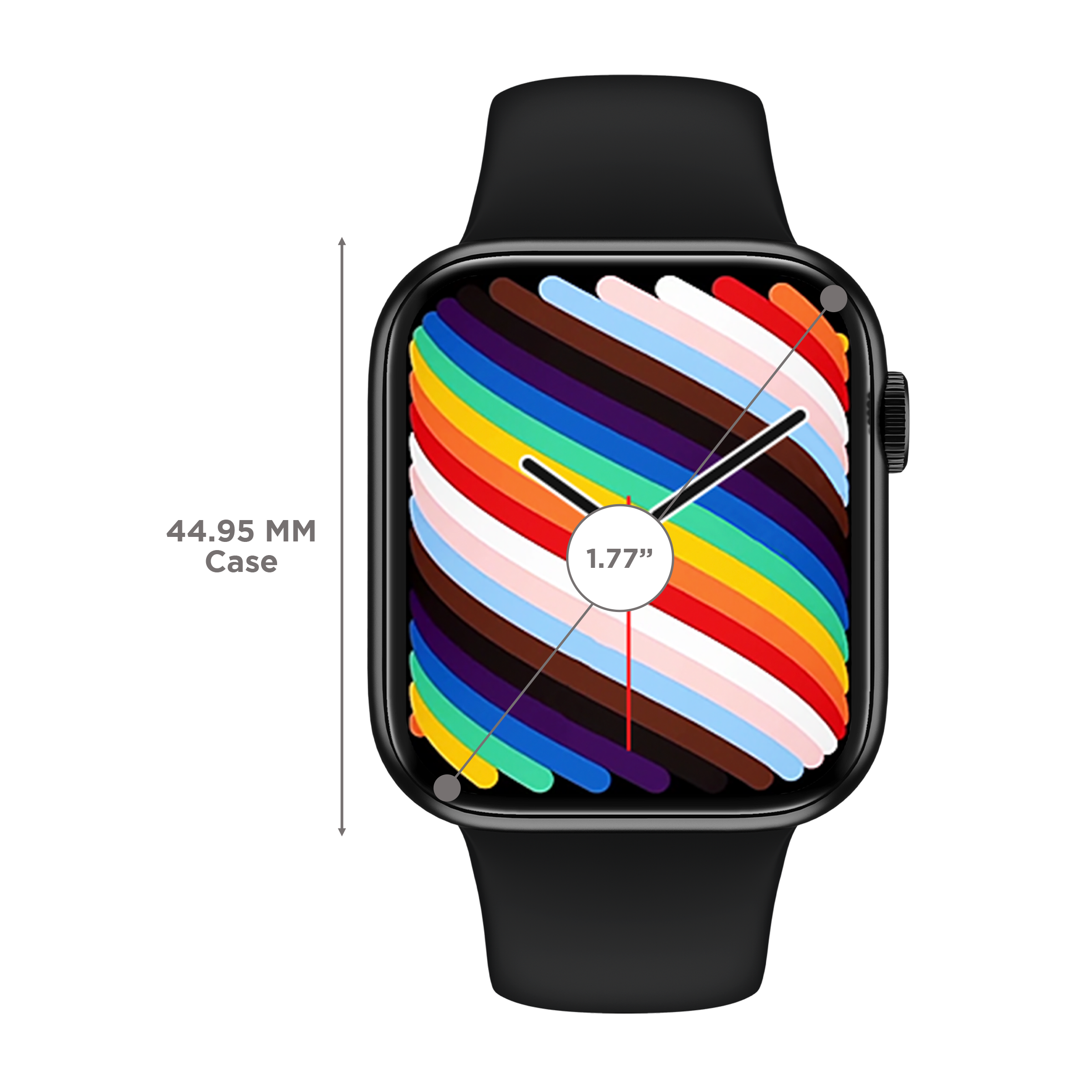 CROSSBEATS Ignite S3 Pro Smartwatch with Activity Tracker (44.95mm with IPS Display, IP67 Water Resistant, Black Strap)_3