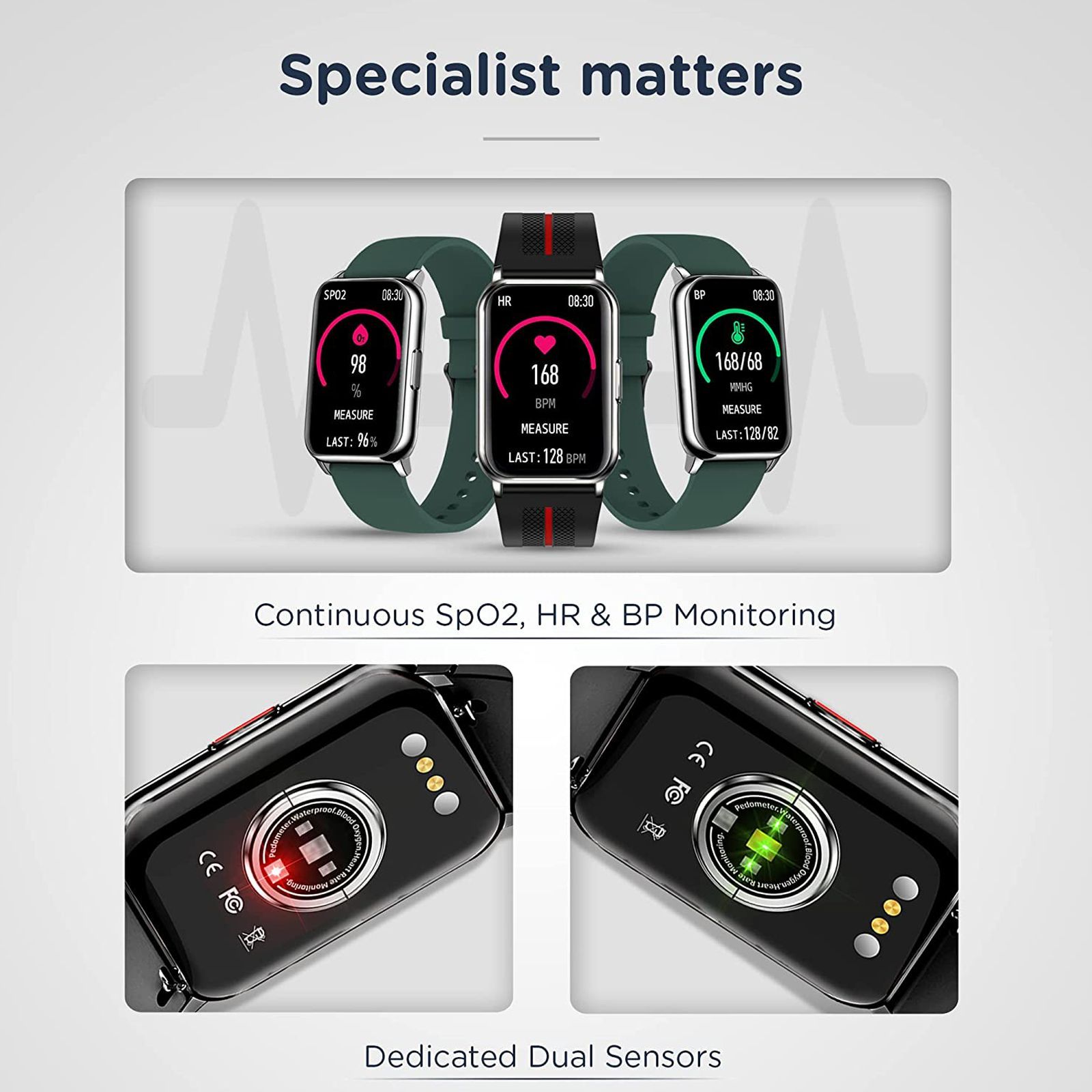 pebble Aspire Smartwatch with Female Cycle Tracker (1.57 Inch 2.5HD Curved Screen TFT-LCD Display, 5ATM Waterproof, Black Strap)_4