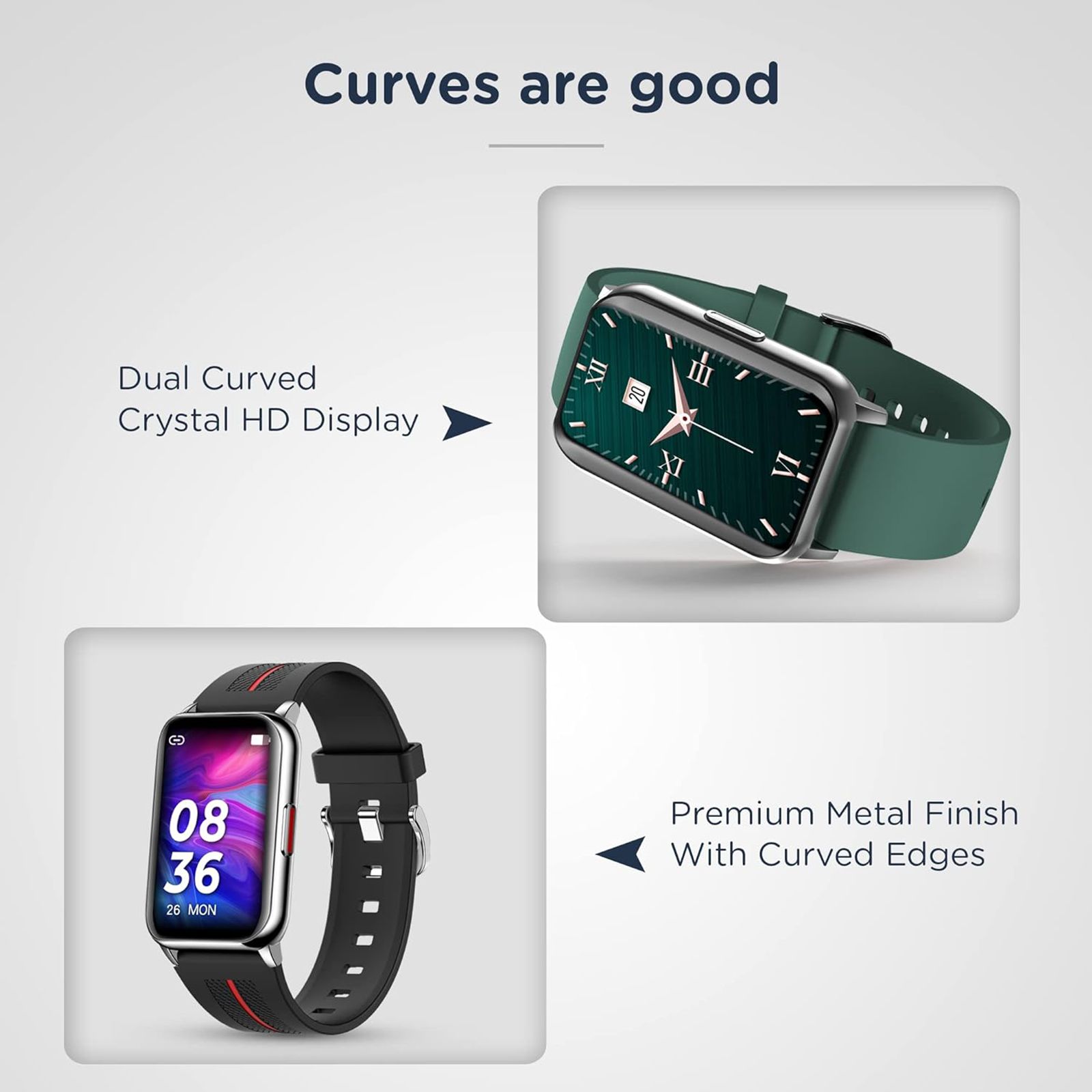 pebble Aspire Smartwatch with Female Cycle Tracker (1.57 Inch 2.5HD Curved Screen TFT-LCD Display, 5ATM Waterproof, Black Strap)_8