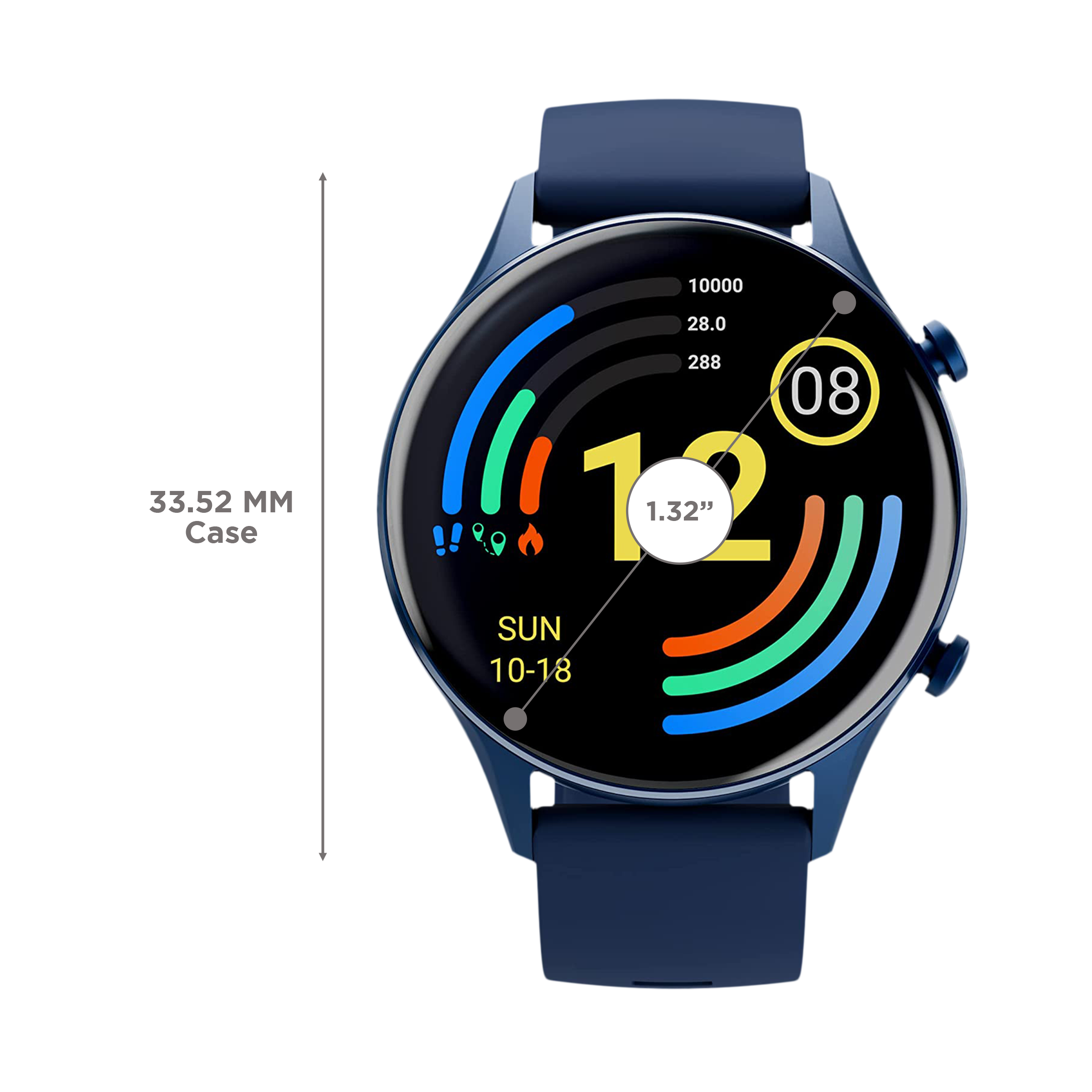 TITAN Smart Pro Smartwatch with Camera & Music Control (33.52mm AMOLED Display, 5ATM Water Resistant, Navy Blue Strap)_3