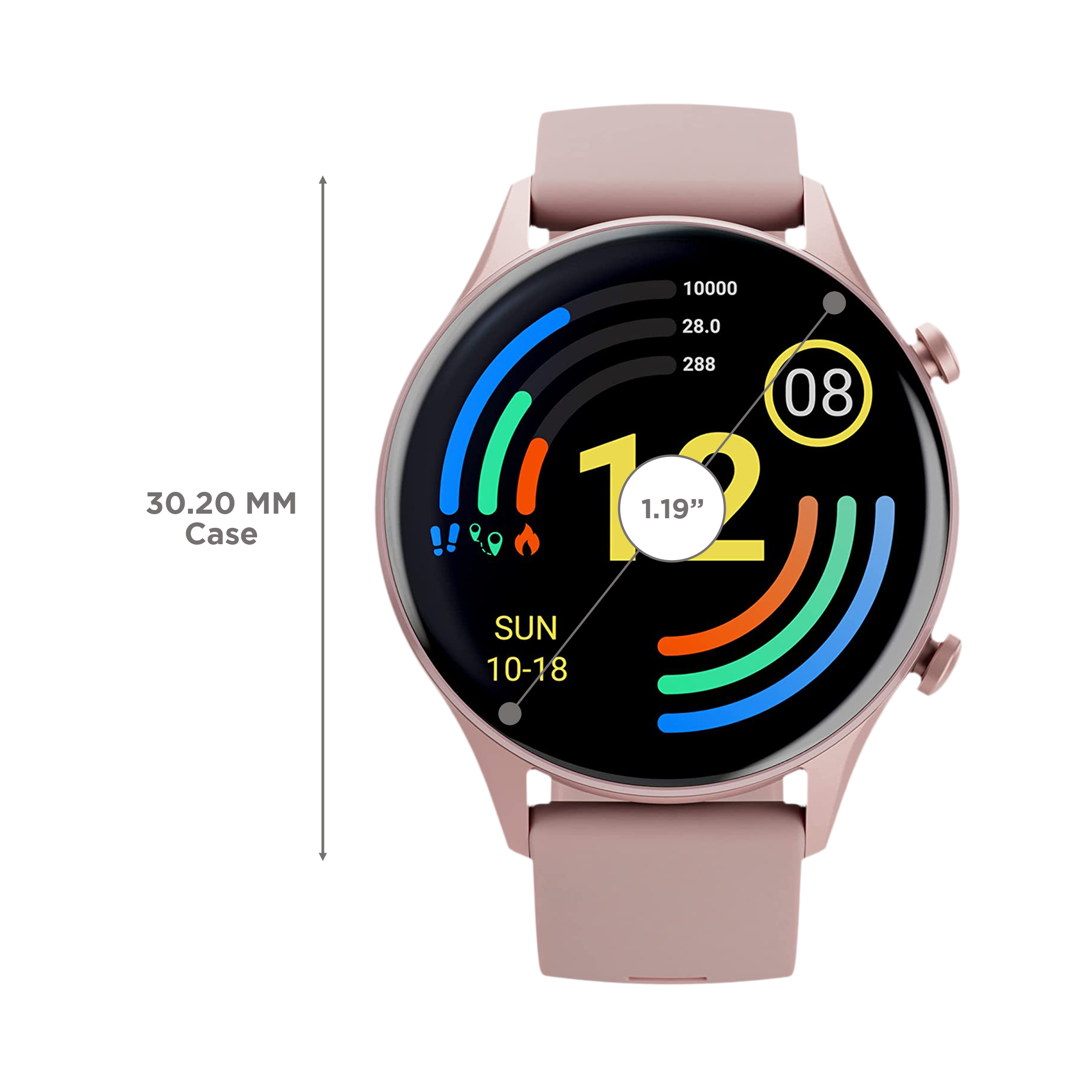 TITAN Smart Pro Smartwatch with Camera & Music Control (30.2mm AMOLED Display, 5ATM Water Resistant, Pink Strap)_3
