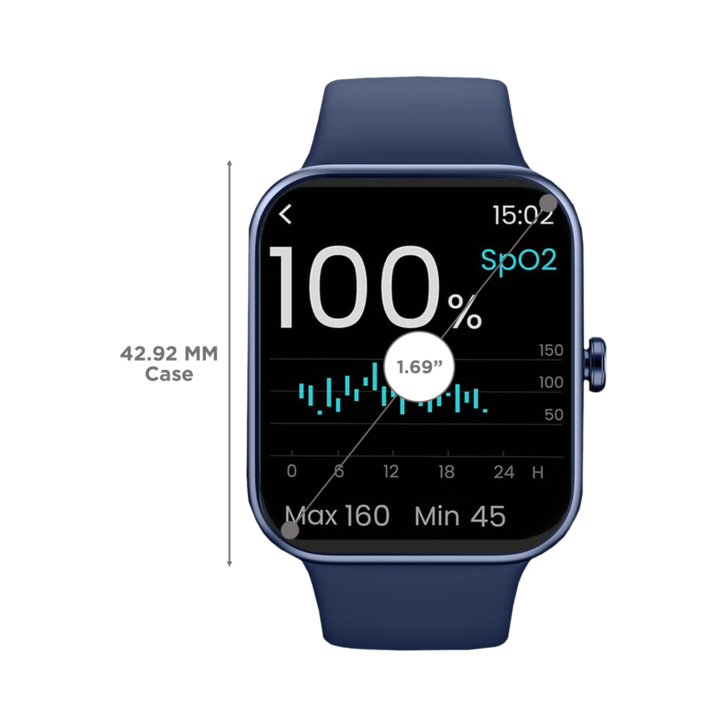 fastrack Reflex Vox Smartwatch with Activity Tracker (42.93mm TFT LCD Display, 5ATM Water Resistant, Blazing Blue Strap) fastrack Reflex Vox Smartwatch with Activity Tracker (42.93mm TFT LCD Display, 5ATM Water Resistant, Blazing Blue Strap)_3