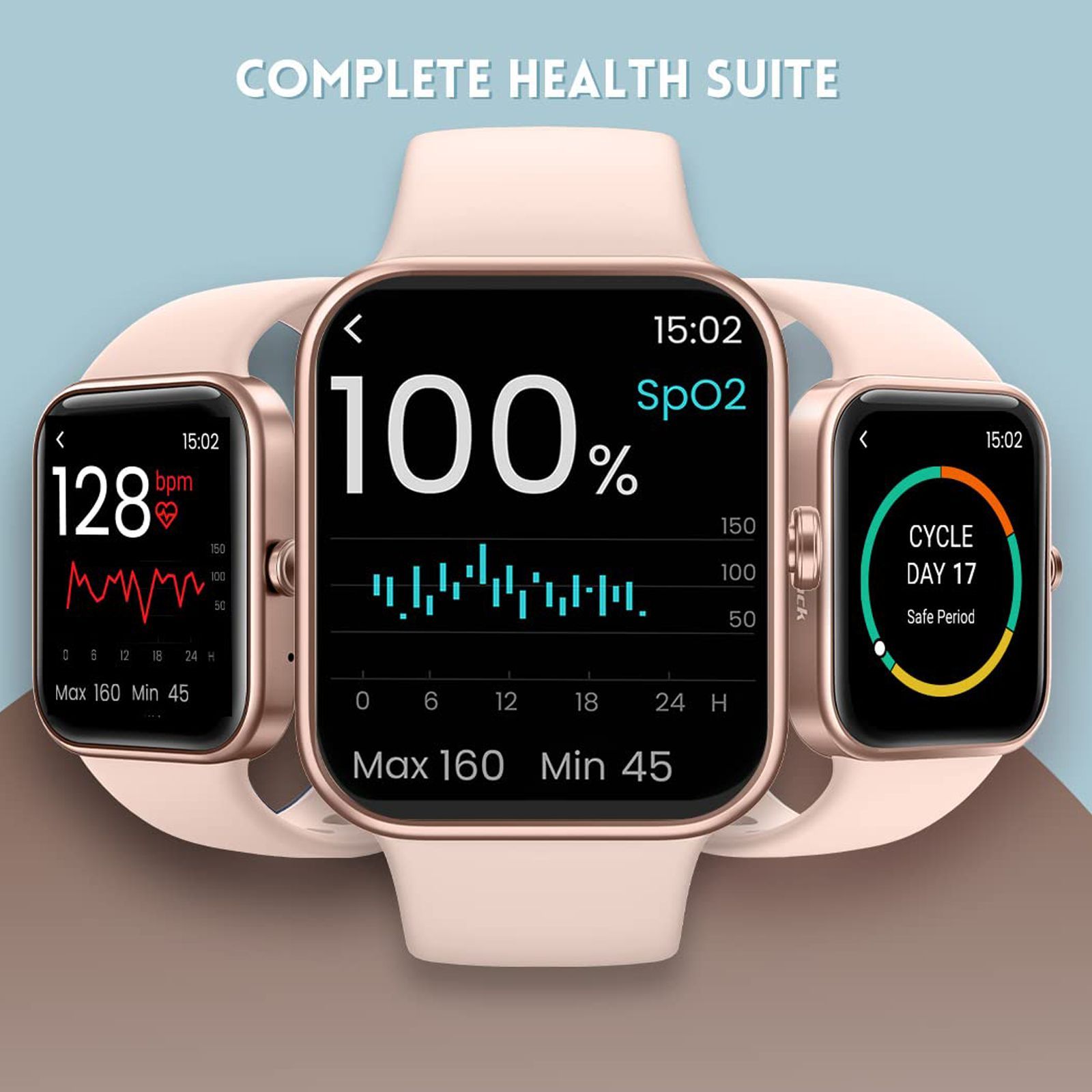 fastrack Reflex Vox Smartwatch with Activity Tracker (42.92mm HD Display, 5ATM Water Resistant, Pink Strap)_7