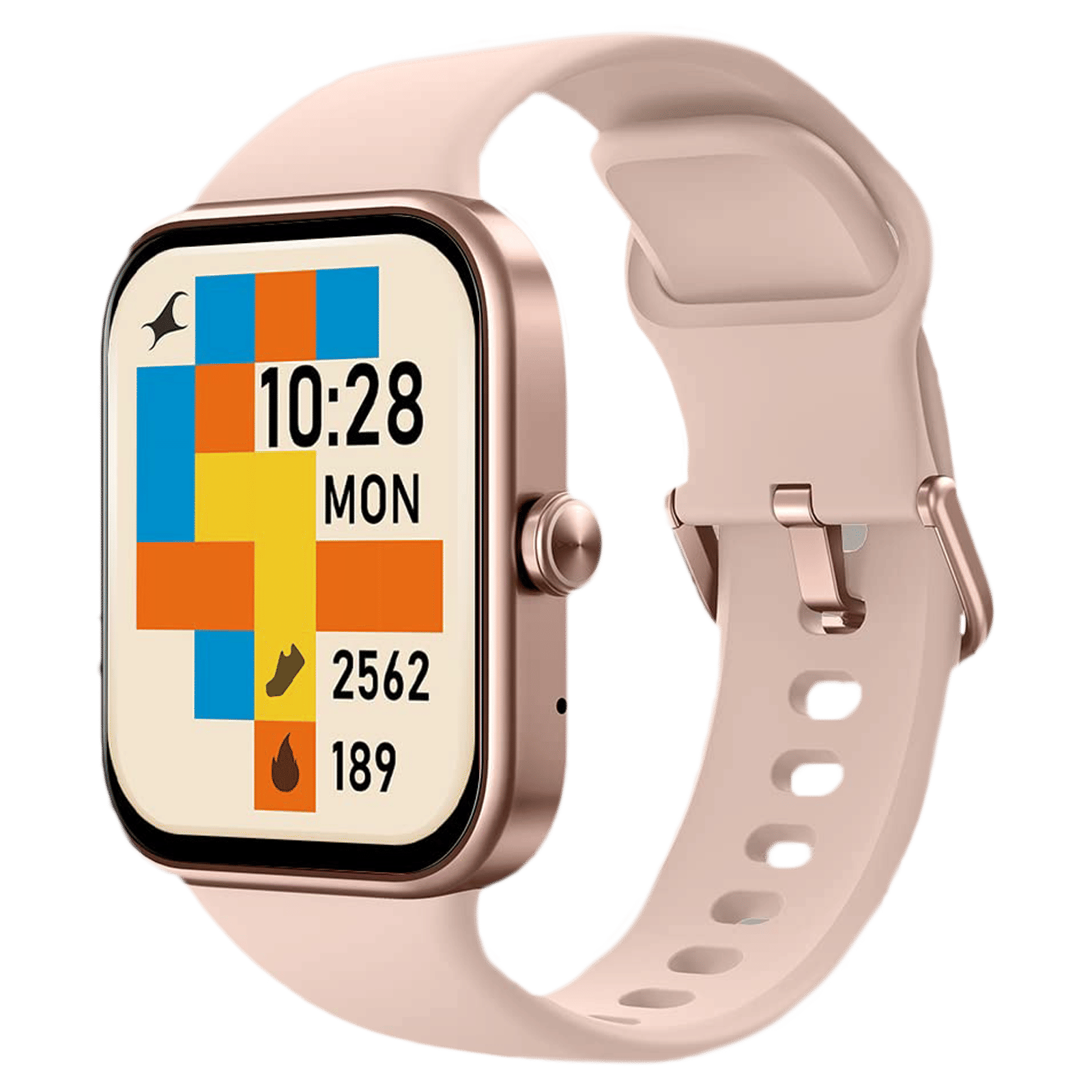 fastrack Reflex Vox Smartwatch with Activity Tracker (42.92mm HD Display, 5ATM Water Resistant, Pink Strap)_4