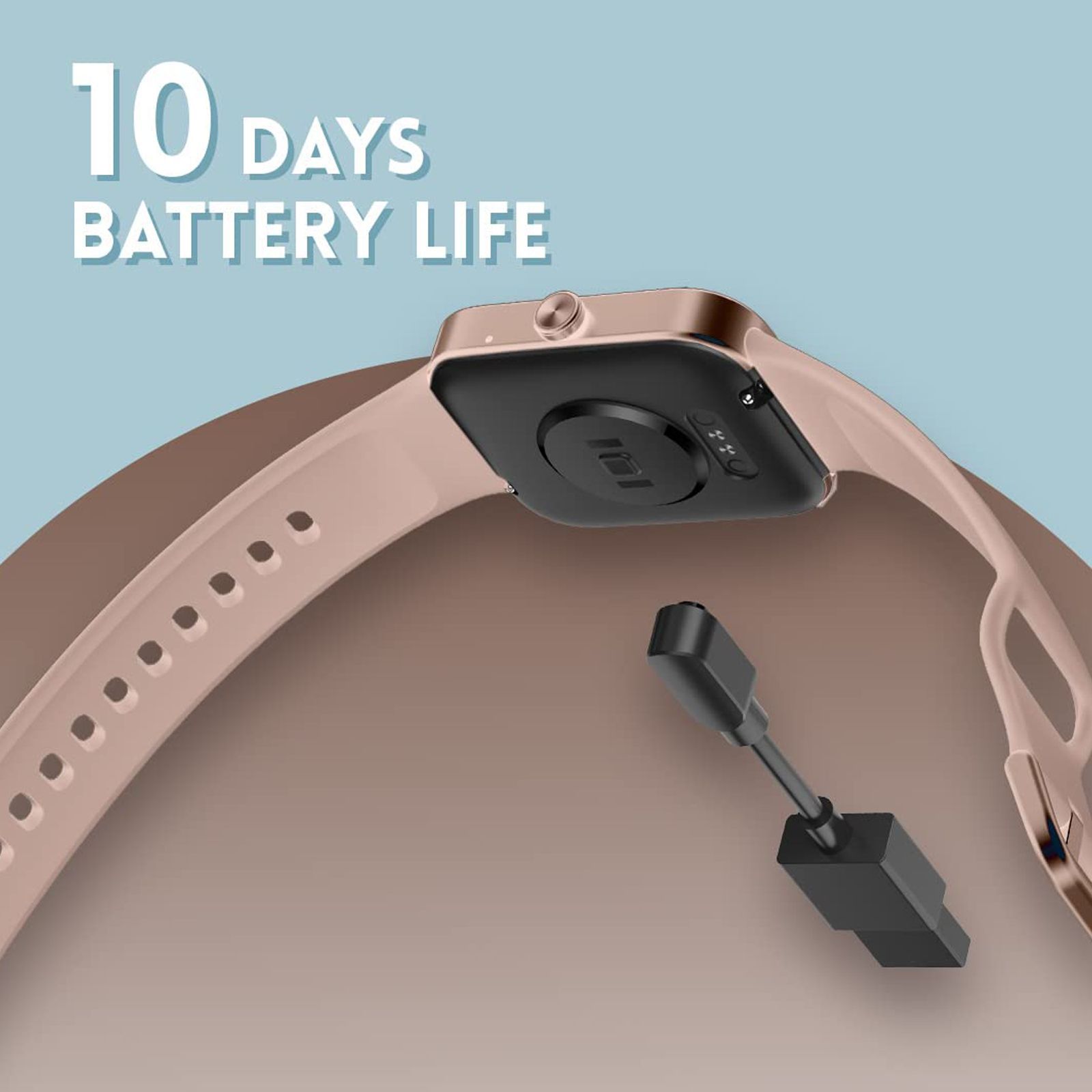 fastrack Reflex Vox Smartwatch with Activity Tracker (42.92mm HD Display, 5ATM Water Resistant, Pink Strap)_6