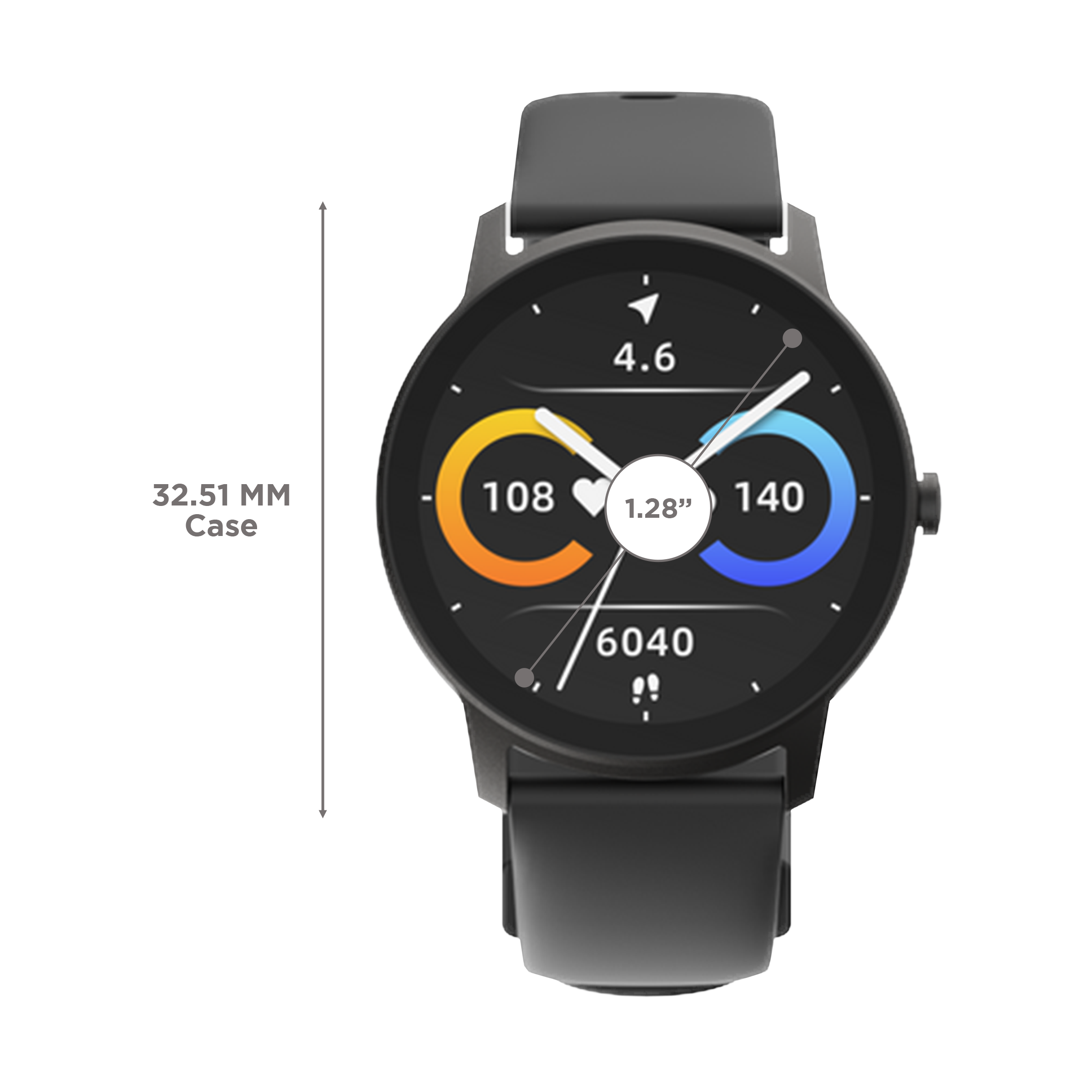 Fitshot Loop Smartwatch with Health Monitoring (32.51mm Lucid Display, IP68 Water Resistant, Black Strap) Fitshot Loop Smartwatch with Health Monitoring (32.51mm Lucid Display, IP68 Water Resistant, Black Strap)_3