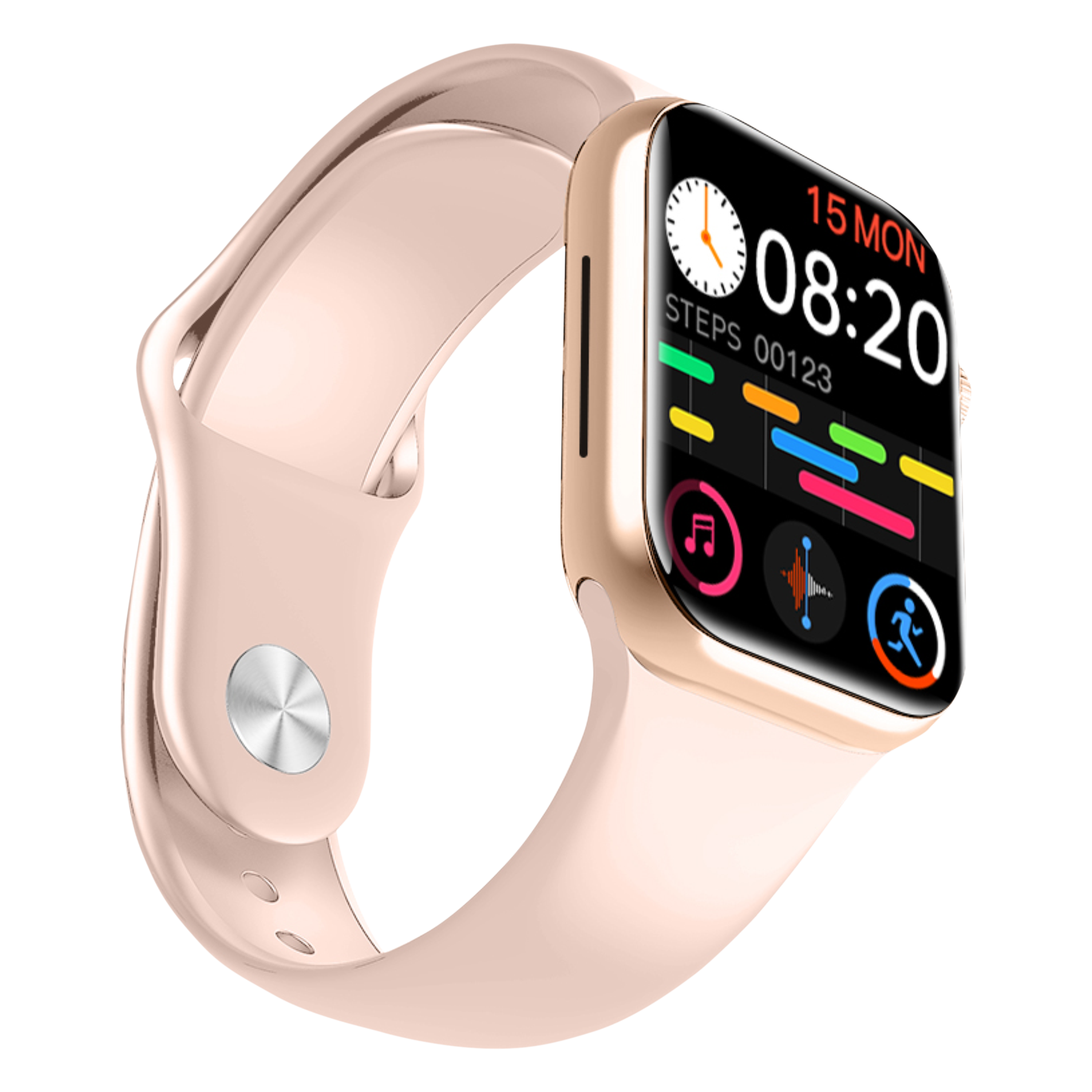 I KALL W3 Smartwatch with Bluetooth Calling (43.68mm HD Display, IP67 Waterproof, Gold Strap)_3