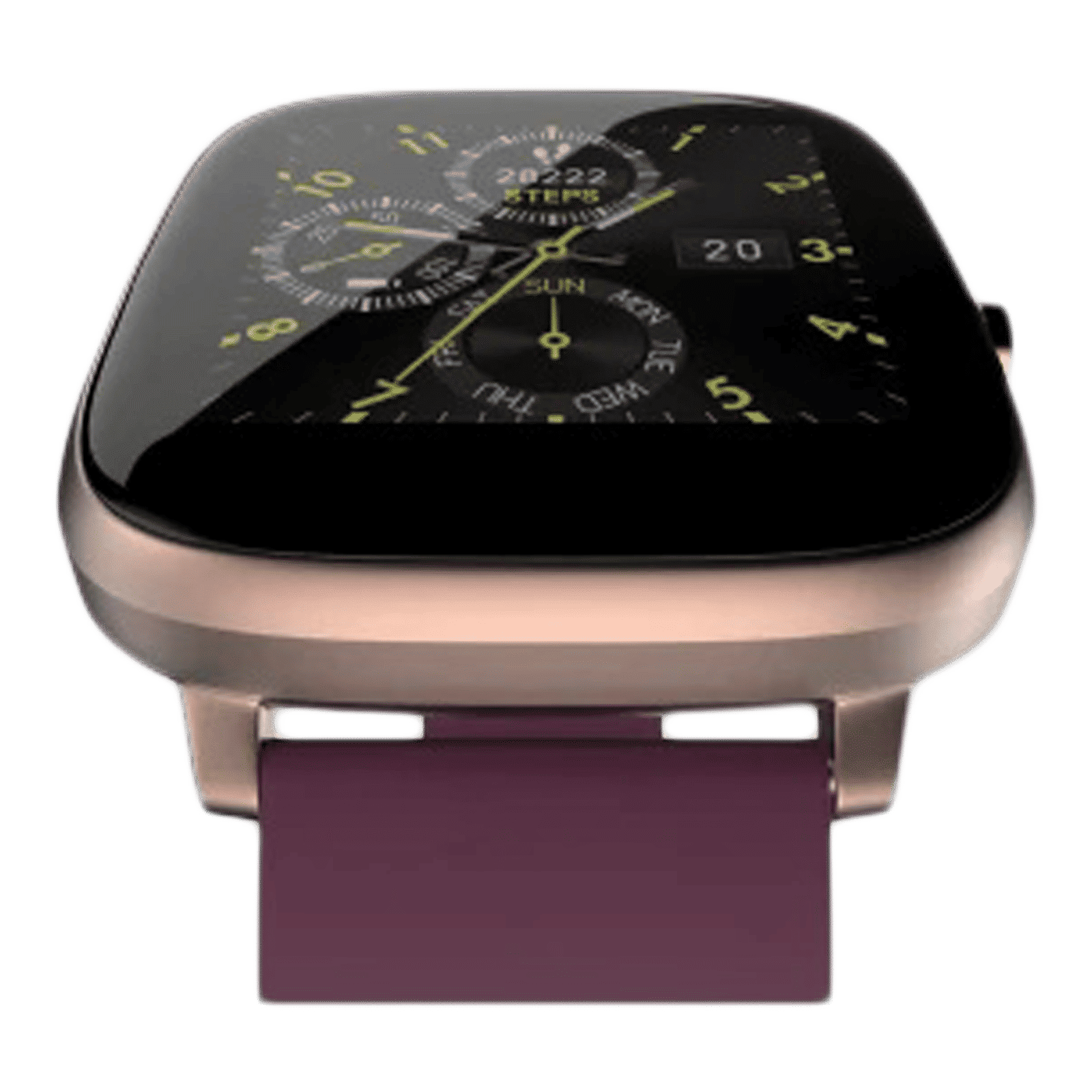 noise ColorFit Qube O2 Smartwatch with Activity Tracker (35.56mm TFT LCD Display, IP68 Waterproof, Deep Wine Strap)_6