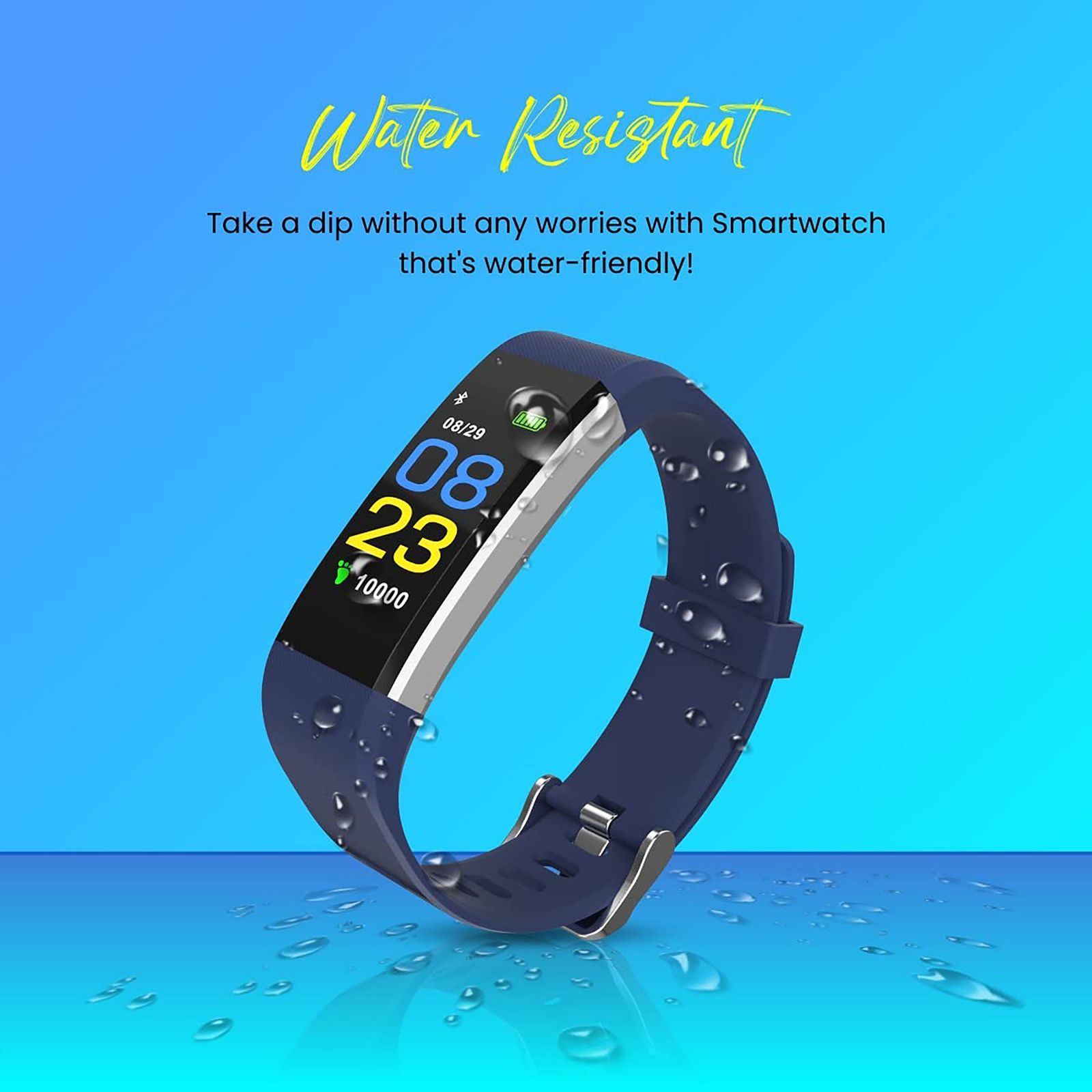PORTRONICS Kronos X3 Smart Band with Steps Tracker (0.96 Inch Digital Display, IP67 Water Resistant, Blue Strap) PORTRONICS Kronos X3 Smart Band with Steps Tracker (0.96 Inch Digital Display, IP67 Water Resistant, Blue Strap)_5