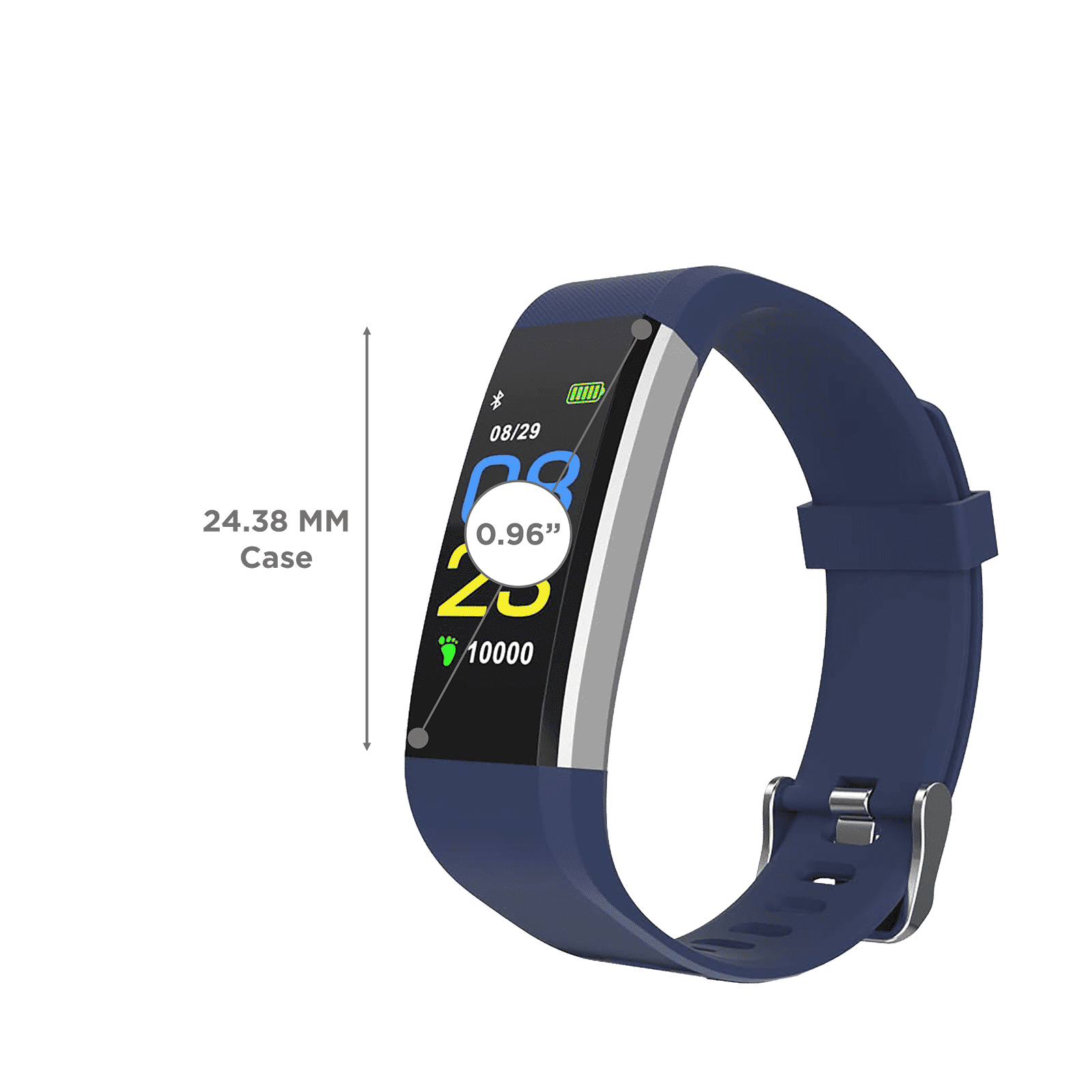 PORTRONICS Kronos X3 Smart Band with Steps Tracker (0.96 Inch Digital Display, IP67 Water Resistant, Blue Strap) PORTRONICS Kronos X3 Smart Band with Steps Tracker (0.96 Inch Digital Display, IP67 Water Resistant, Blue Strap)_2