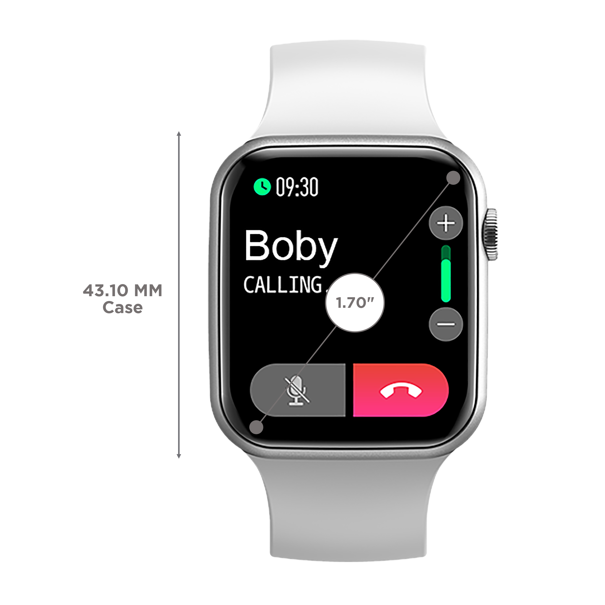 FIRE-BOLTT Call BSW014 Smartwatch with Bluetooth Calling (43.1mm HD Display, IP67 Water Resistant, White Strap)_3