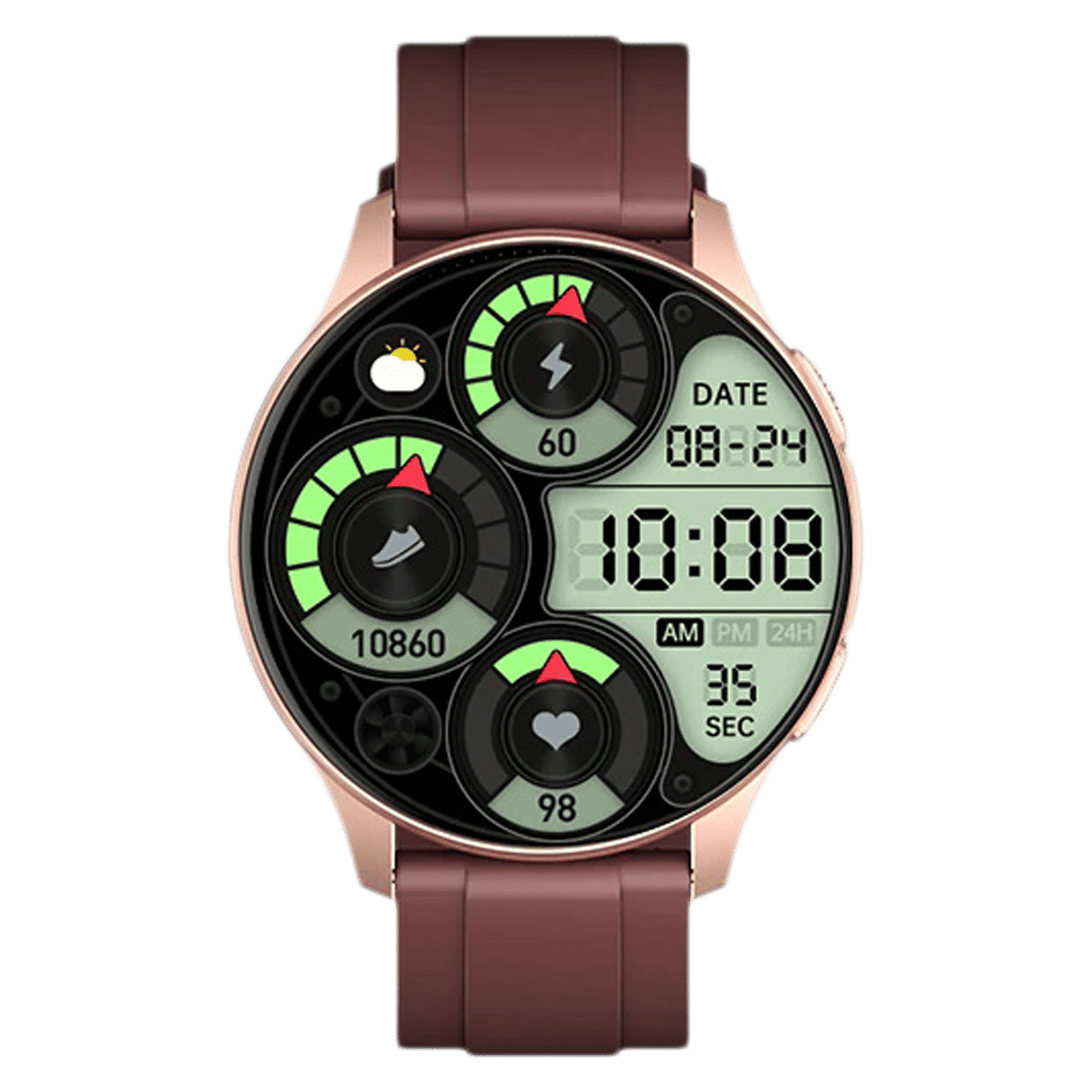 FIRE-BOLTT Invincible BSW020 Smartwatch with Bluetooth Calling (35.3mm AMOLED Display, IP67 Water Resistant, Brown Strap) FIRE-BOLTT Invincible BSW020 Smartwatch with Bluetooth Calling (35.3mm AMOLED Display, IP67 Water Resistant, Brown Strap)_1