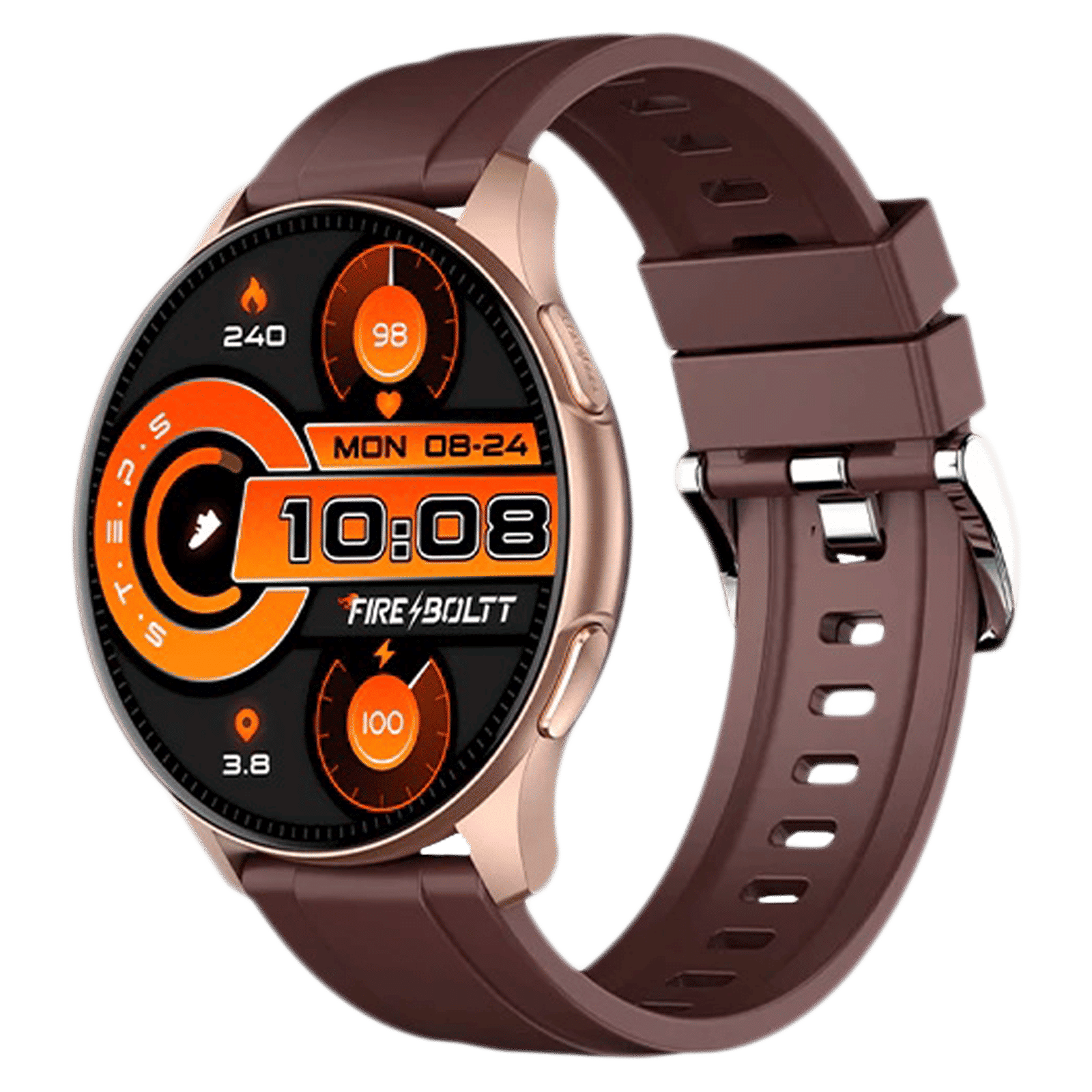 FIRE-BOLTT Invincible BSW020 Smartwatch with Bluetooth Calling (35.3mm AMOLED Display, IP67 Water Resistant, Brown Strap) FIRE-BOLTT Invincible BSW020 Smartwatch with Bluetooth Calling (35.3mm AMOLED Display, IP67 Water Resistant, Brown Strap)_4