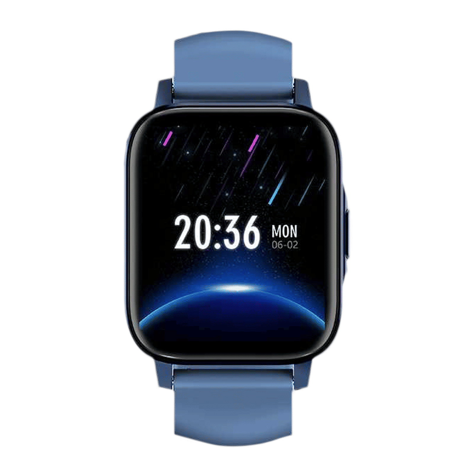 in base Urban Fit X Smartwatch with Activity Tracker (42.9mm LCD Display, IP68 Water Resistant, Blue Strap)_1