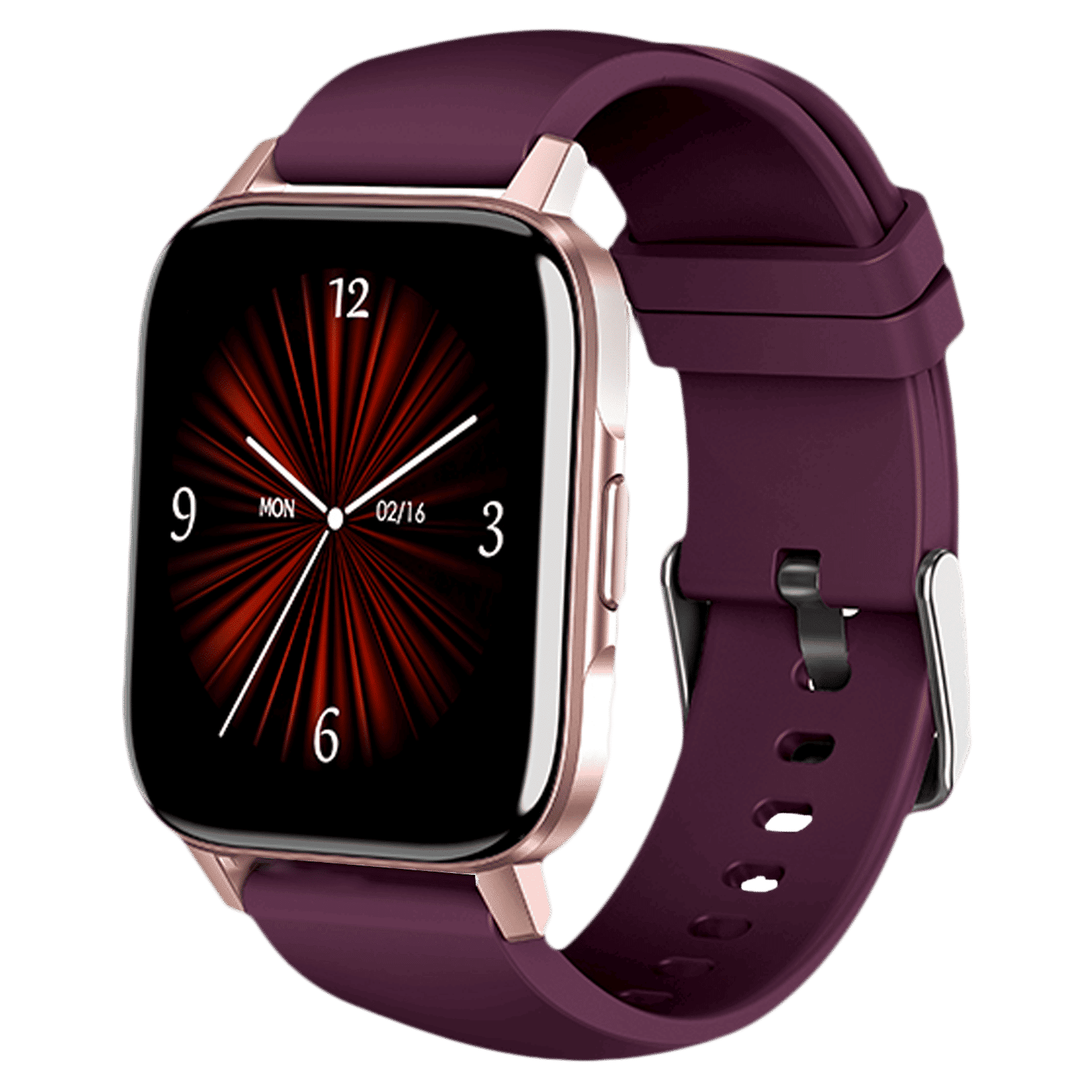 in base Urban Fit X Smartwatch with Activity Tracker (42.9mm LCD Display, IP68 Water Resistant, Violet Strap)_4
