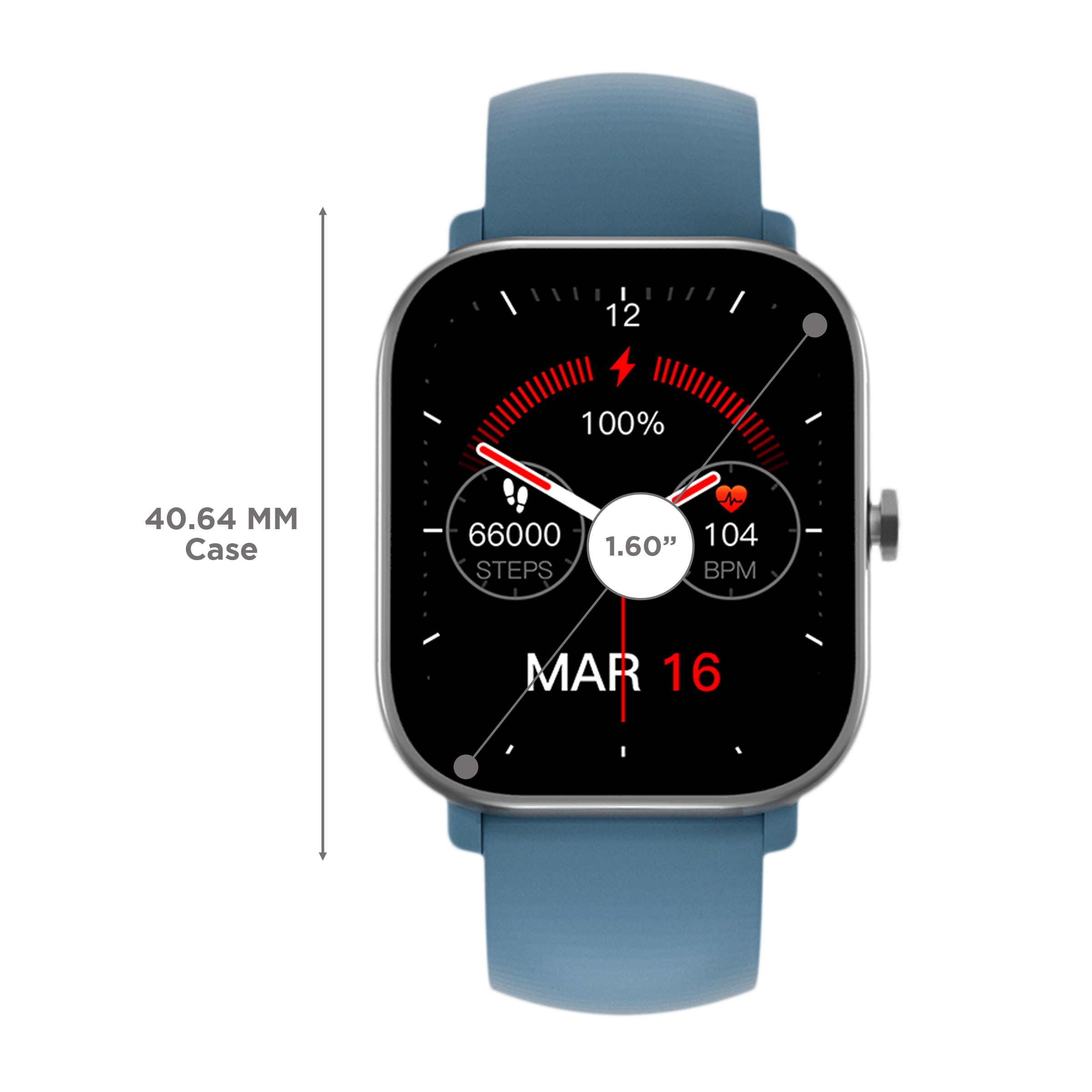 in base Urban Lite X Smartwatch with Activity Tracker (40.64mm IPS LCD Display, IPX68 Water Resistant, Blue Strap) in base Urban Lite X Smartwatch with Activity Tracker (40.64mm IPS LCD Display, IPX68 Water Resistant, Blue Strap)_3