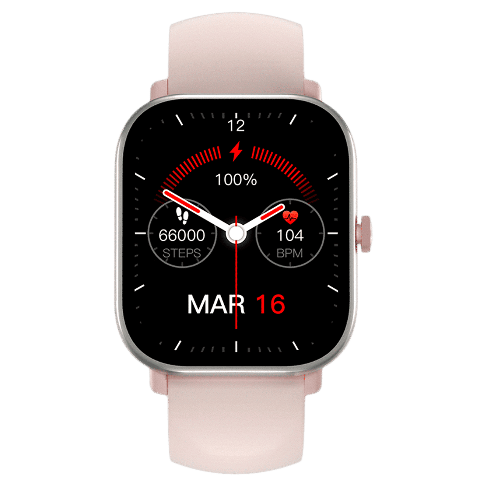 in base Urban Lite X Smartwatch with Activity Tracker (40.64mm IPS LCD Display, IPX68 Water Resistant, Pink Strap)_1