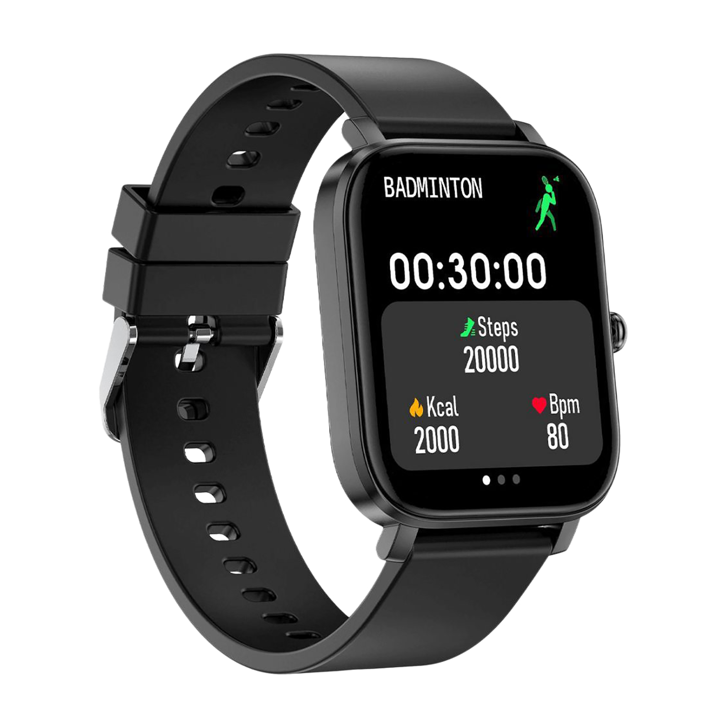 CROSSBEATS Ignite LYT Smartwatch with Activity Tracker (42.92mm 2.5D Double-Curved IPS Display, IP68 Water Resistant, Carbon Black Strap)_5