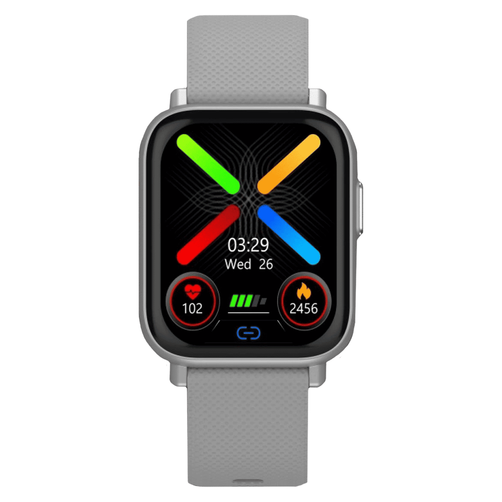 PORTRONICS Kronos X1 Smartwatch with Activity Tracker (43.18mm Digital Display, IP67 Water Resistant, Grey Strap)_1