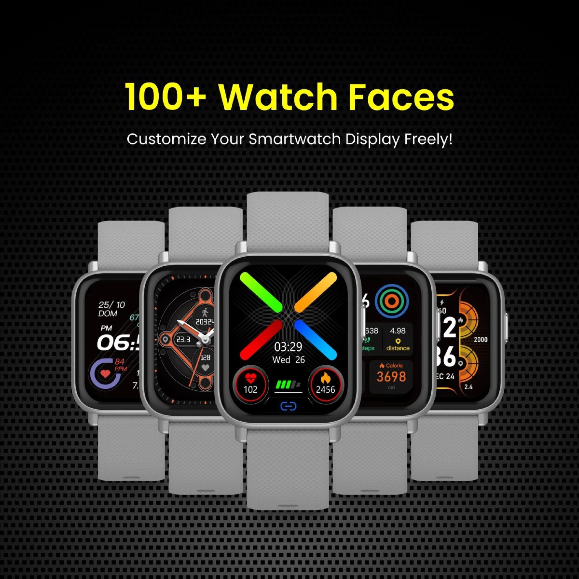 PORTRONICS Kronos X1 Smartwatch with Activity Tracker (43.18mm Digital Display, IP67 Water Resistant, Grey Strap)_6