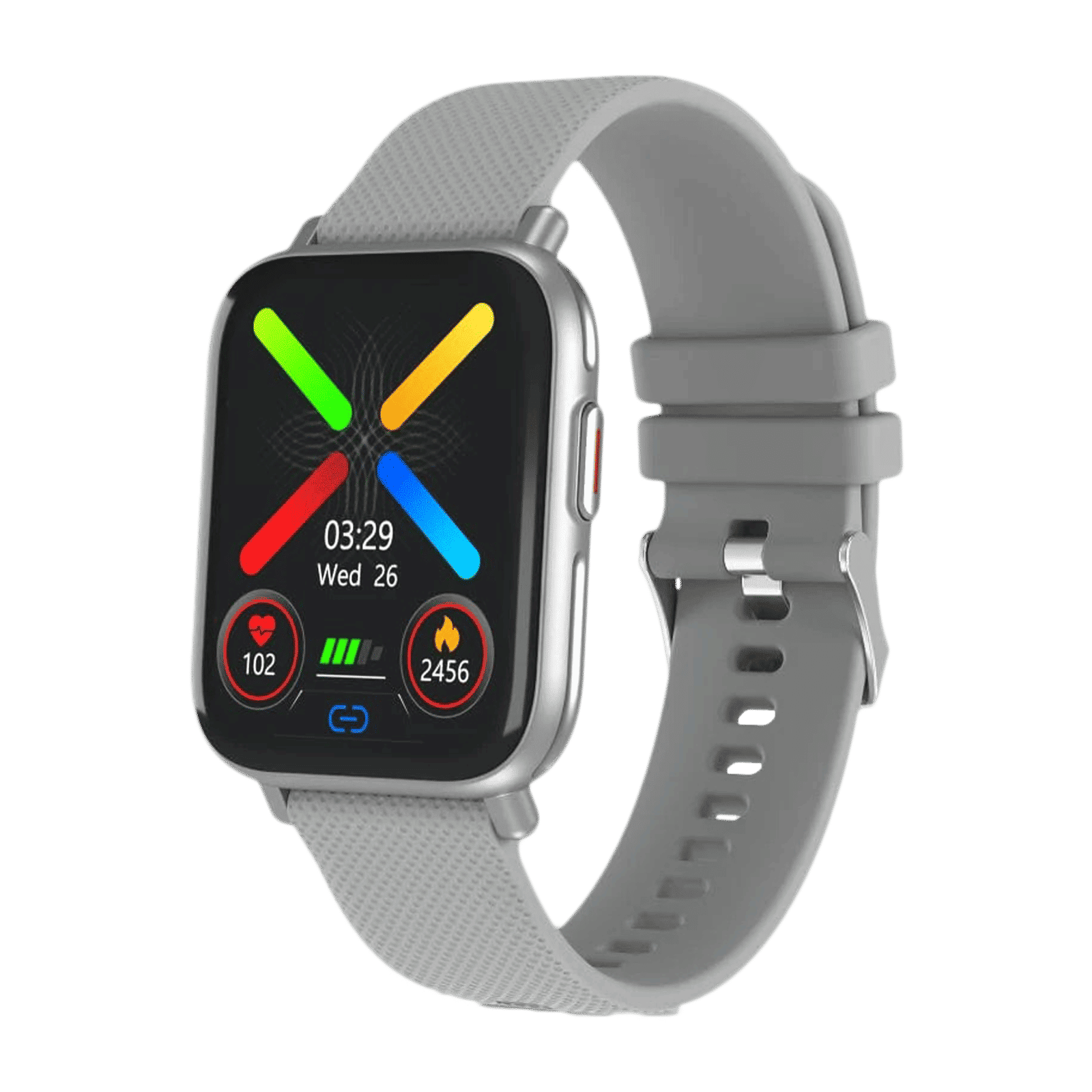 PORTRONICS Kronos X1 Smartwatch with Activity Tracker (43.18mm Digital Display, IP67 Water Resistant, Grey Strap)_4