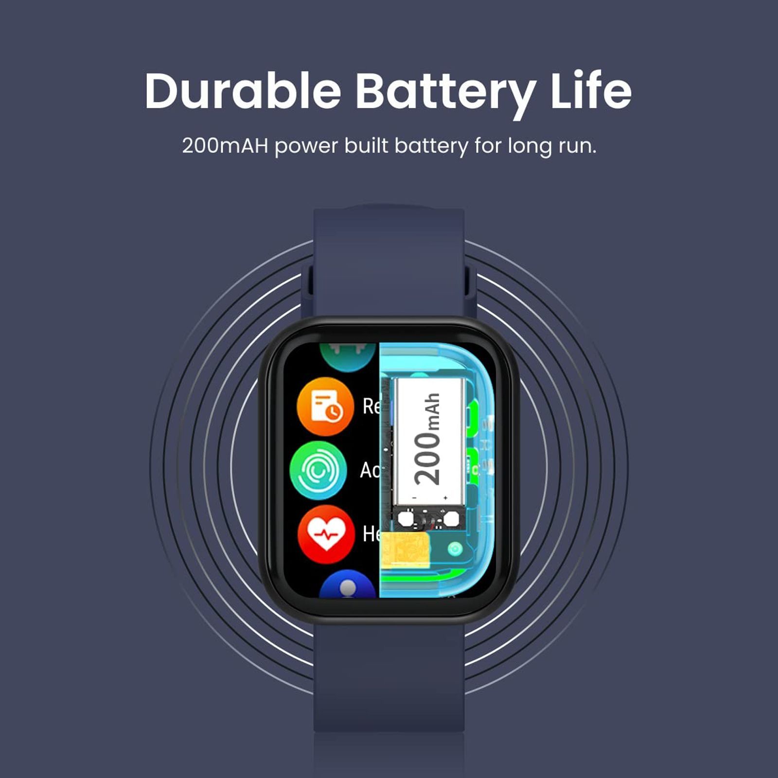 PORTRONICS Kronos X2 Smartwatch with Activity Tracker (33mm Full Touch Display, IP67 Water Resistant, Blue Strap) PORTRONICS Kronos X2 Smartwatch with Activity Tracker (33mm Full Touch Display, IP67 Water Resistant, Blue Strap)_8