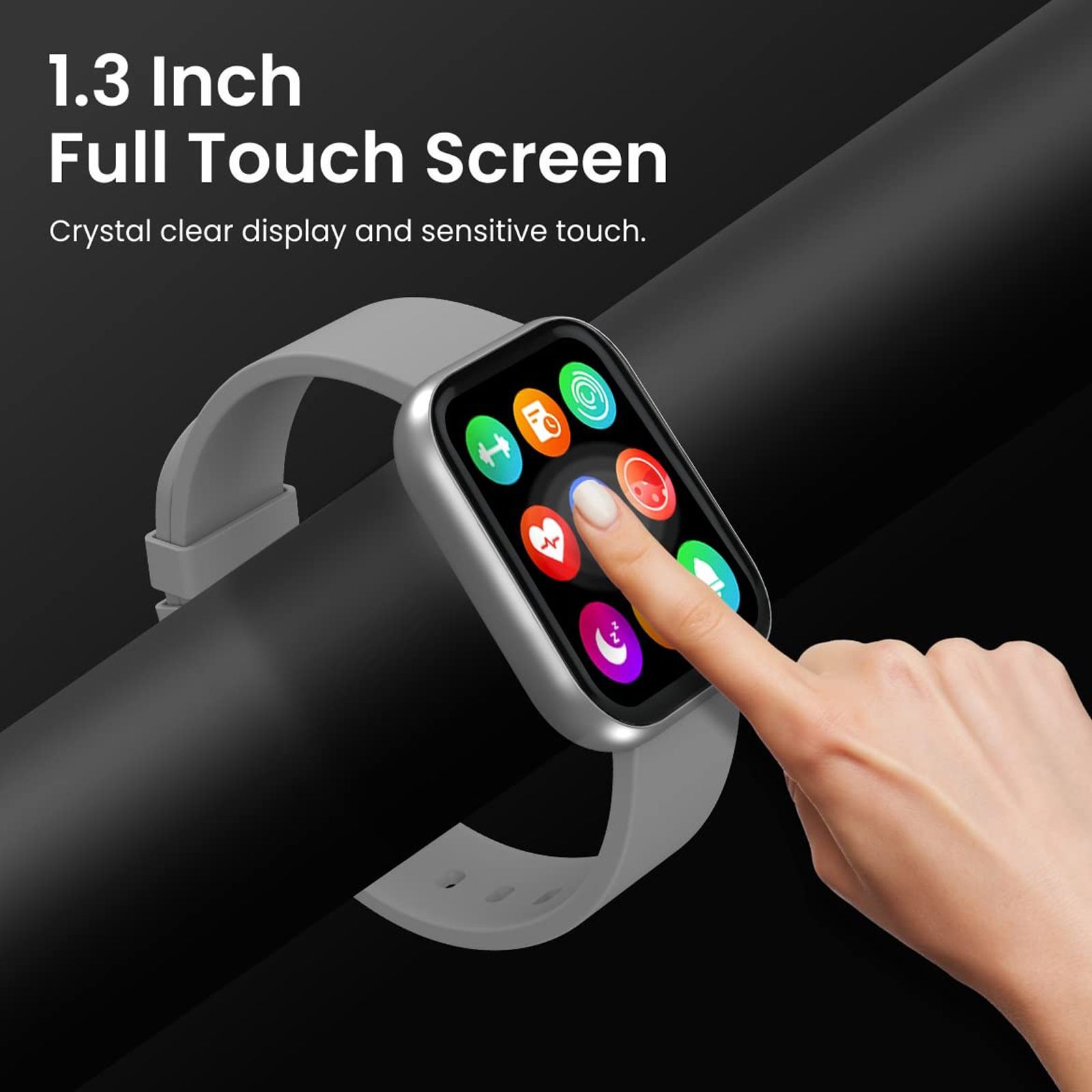 PORTRONICS Kronos X2 Smartwatch with Activity Tracker (33.02mm Full Touch Display, IP67 Water Resistant, Grey Strap) PORTRONICS Kronos X2 Smartwatch with Activity Tracker (33.02mm Full Touch Display, IP67 Water Resistant, Grey Strap)_6