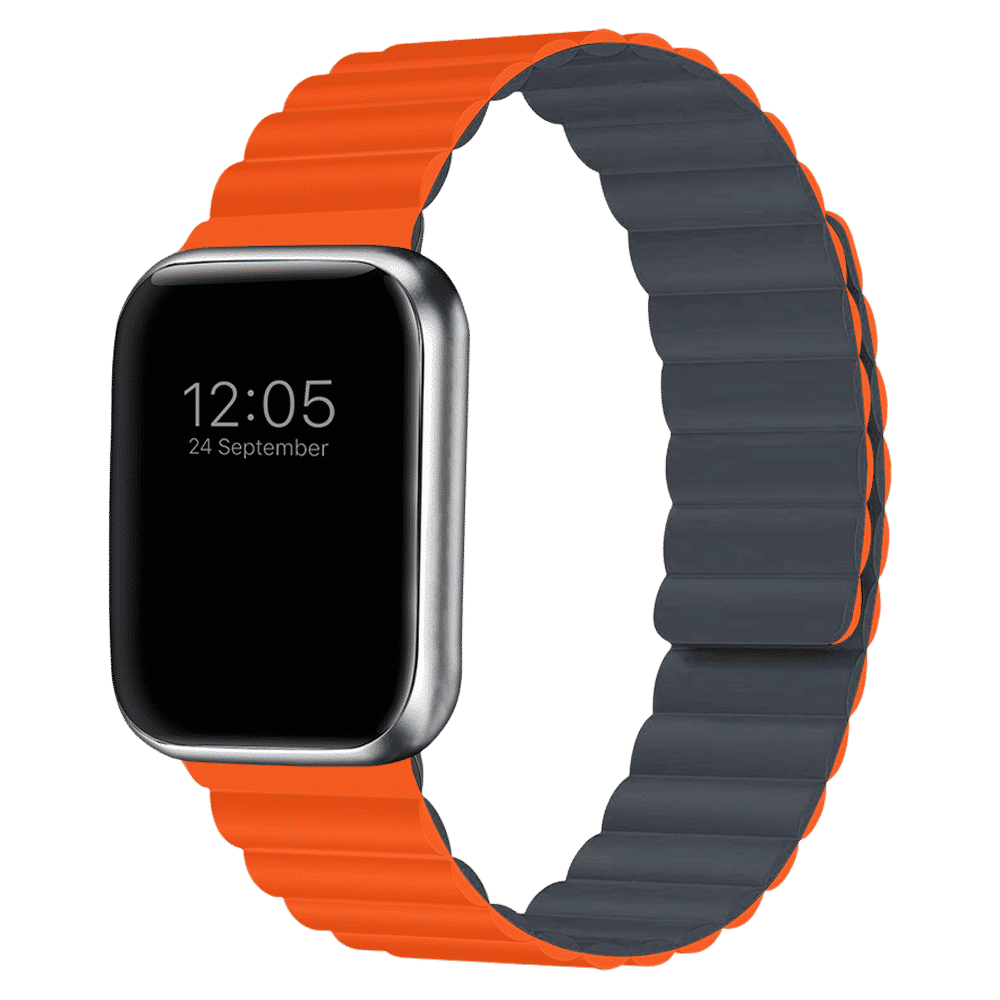 GRIPP Reverser Silicone Magnetic Strap for Apple Watch Ultra 2, Ultra, Watch Series SE, 4, 5, 6, 7, 8, 9 & 10 (44mm / 45mm / 46mm / 49mm) (Perfect Fit, Grey & Orange) GRIPP Reverser Silicone Magnetic Strap for Apple Watch Ultra 2, Ultra, Watch Series SE, 4, 5, 6, 7, 8, 9 & 10 (44mm / 45mm / 46mm / 49mm) (Perfect Fit, Grey & Orange)_10