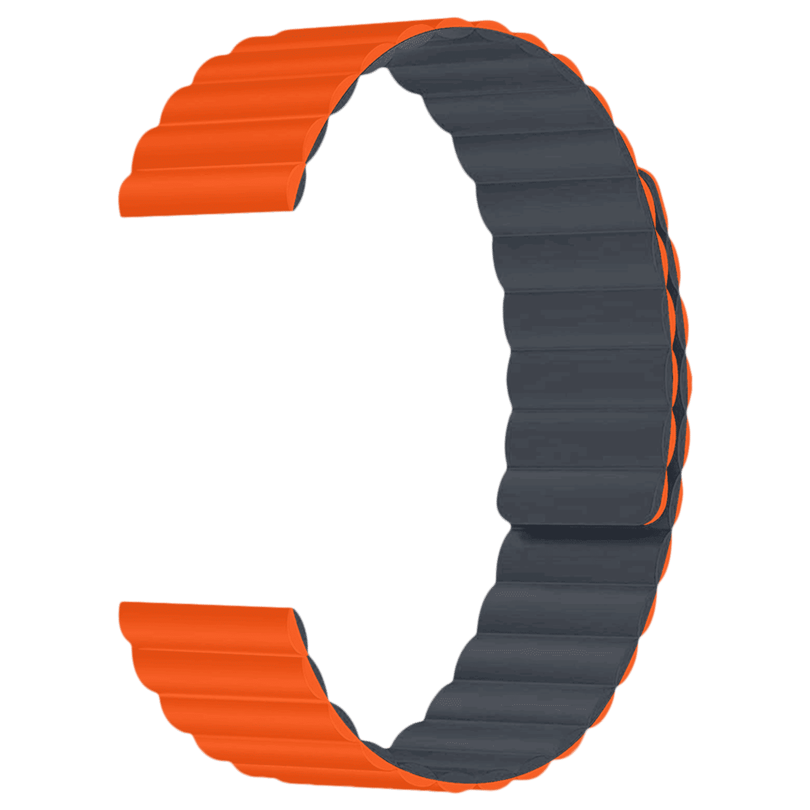 GRIPP Reverser Silicone Magnetic Strap for Apple Watch Ultra 2, Ultra, Watch Series SE, 4, 5, 6, 7, 8, 9 & 10 (44mm / 45mm / 46mm / 49mm) (Perfect Fit, Grey & Orange) GRIPP Reverser Silicone Magnetic Strap for Apple Watch Ultra 2, Ultra, Watch Series SE, 4, 5, 6, 7, 8, 9 & 10 (44mm / 45mm / 46mm / 49mm) (Perfect Fit, Grey & Orange)_3