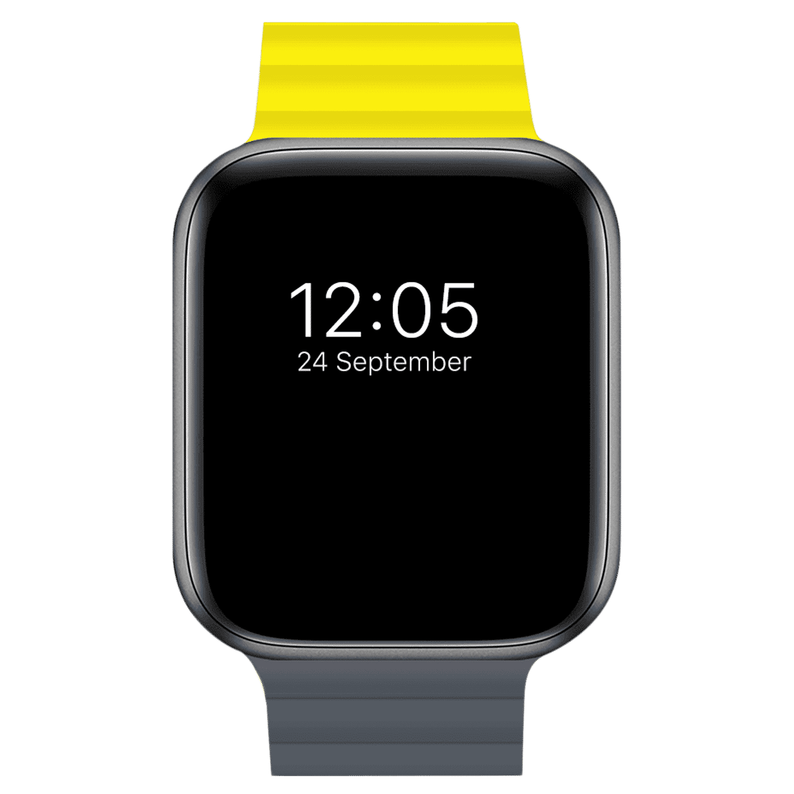 GRIPP Reverser Silicone Magnetic Strap for Apple Watch Ultra 2, Ultra, Watch Series SE, 4, 5, 6, 7, 8, 9 & 10 (44mm / 45mm / 46mm / 49mm) (Perfect Fit, Grey & Yellow)_9